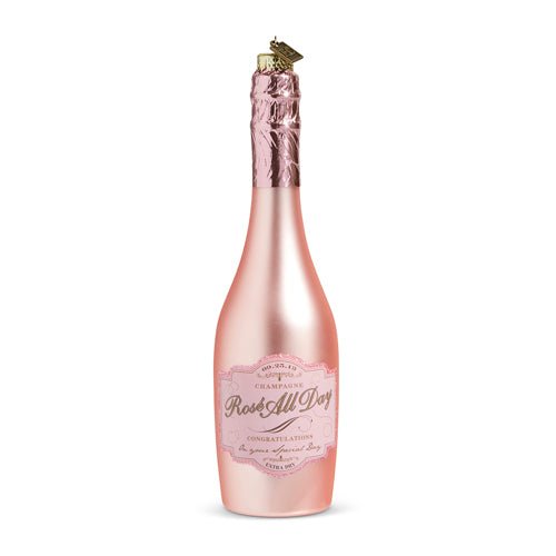Blushing Holiday Pink Champagne Ornament 8.25" - bubblegum market