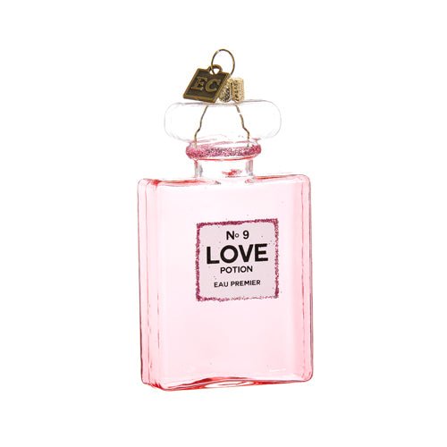 Blushing Holiday Pink Love Potion No. 9 Ornament 4" - bubblegum market