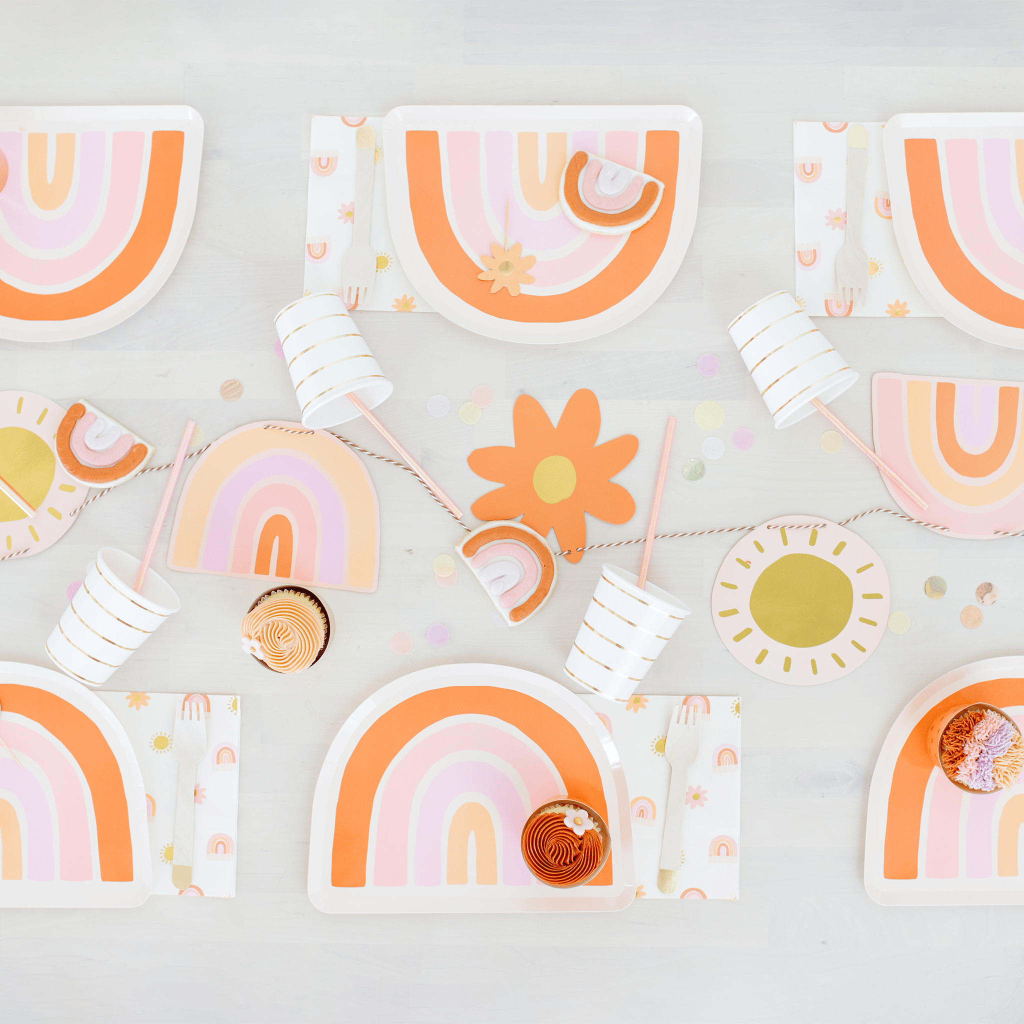 Boho Rainbow Large Napkins - bubblegum market