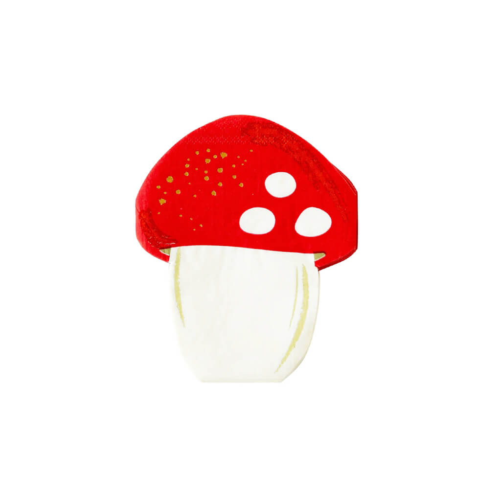 Botanical Christmas Red Mushroom Napkins - bubblegum market