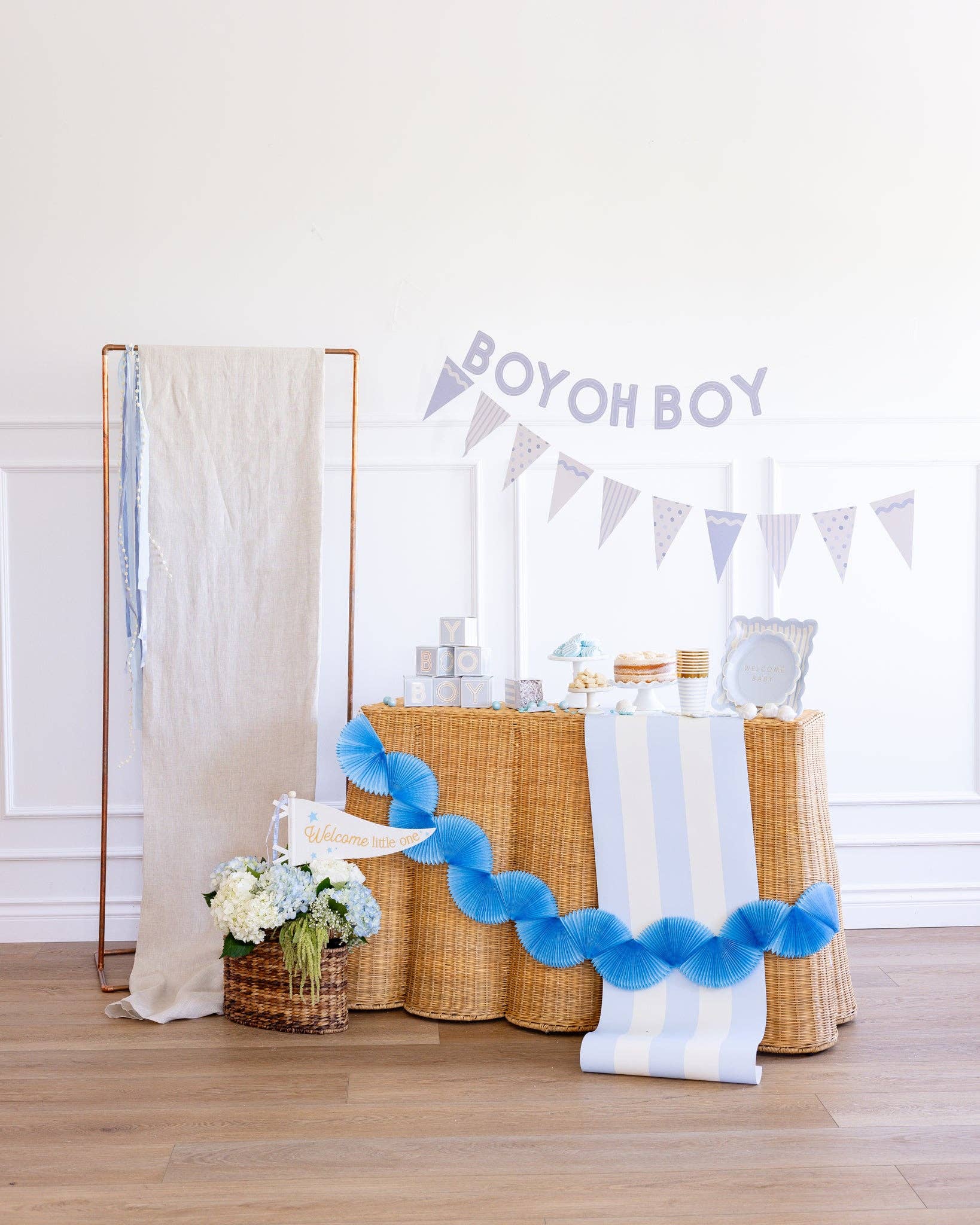 "BOY OH BOY" Baby Blue Banner Set - bubblegum market