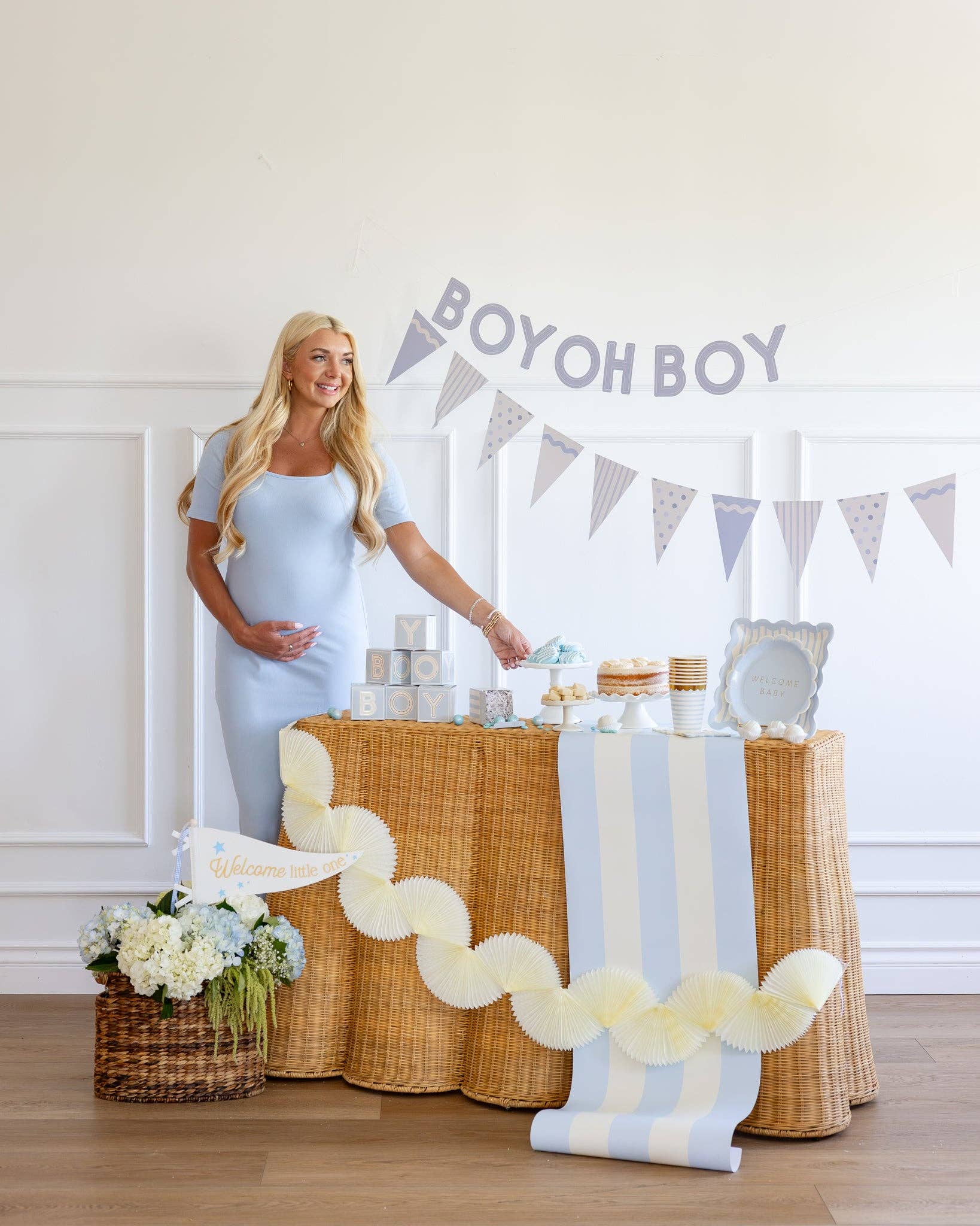 "BOY OH BOY" Baby Blue Banner Set - bubblegum market