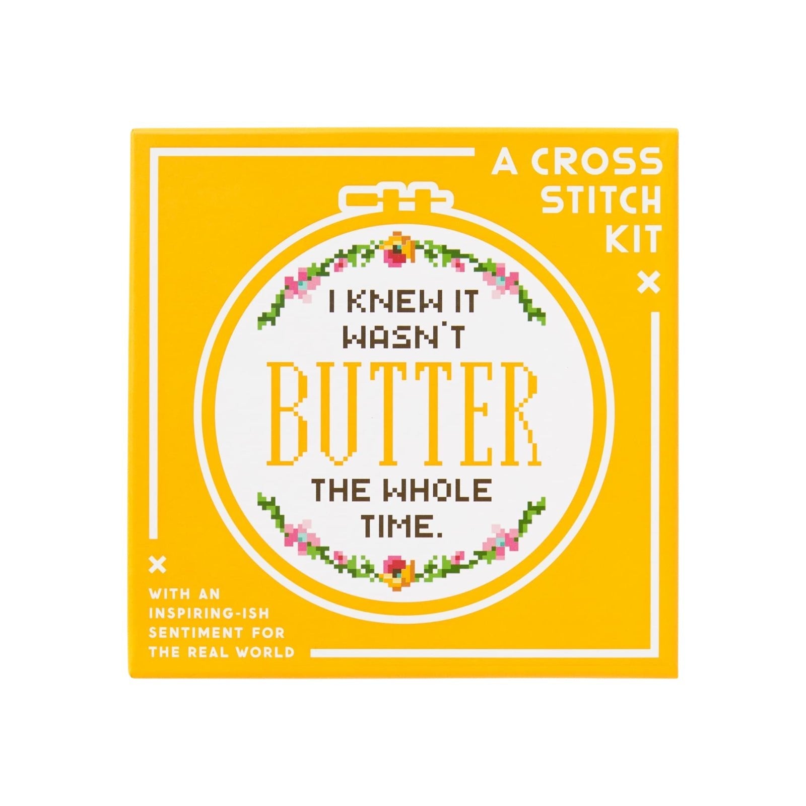 Brass Monkey I Knew It Wasn't Butter Cross Stitch Kit - bubblegum market