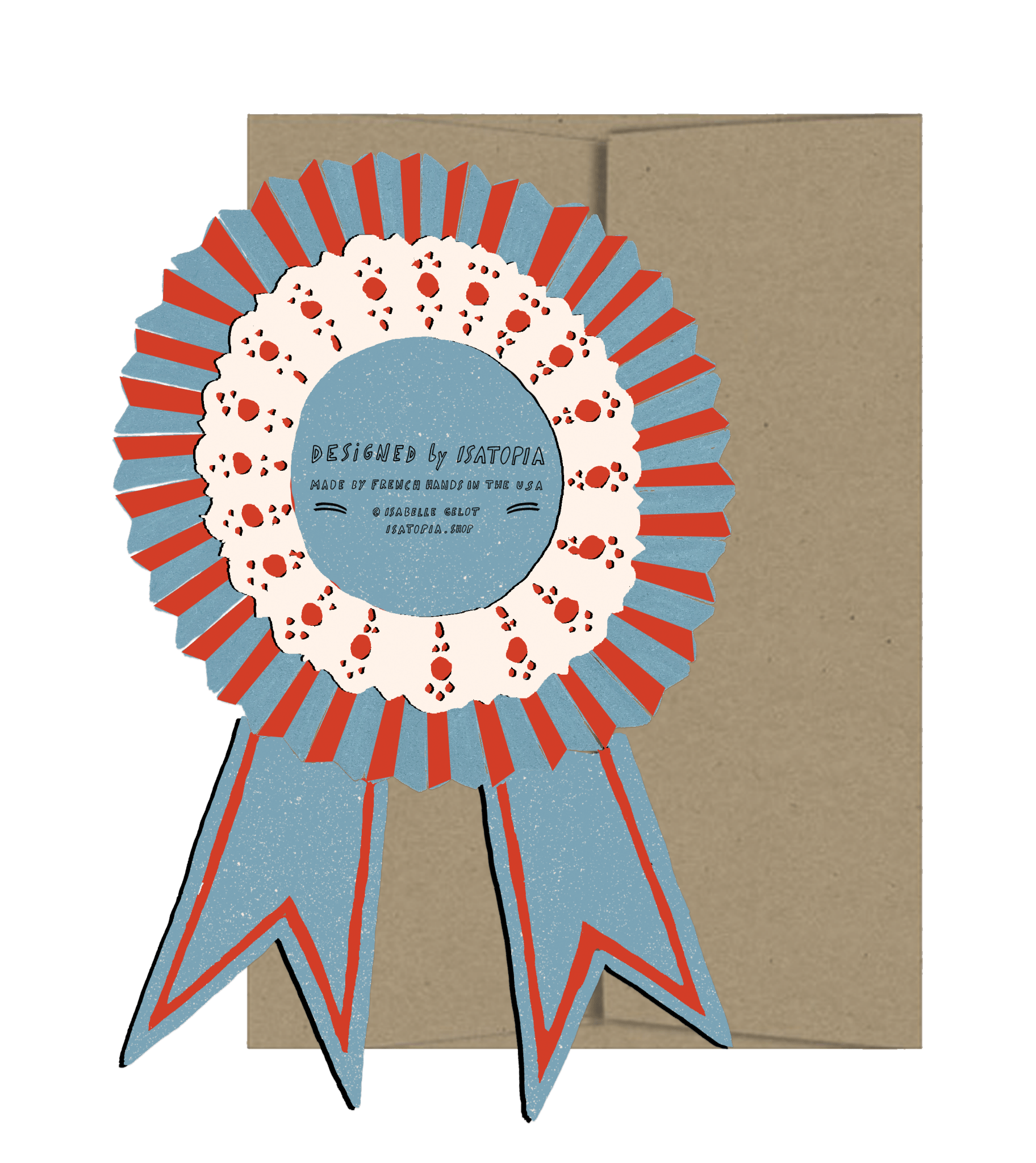 Bravo Medallion / Ribbon Greeting Card - bubblegum market