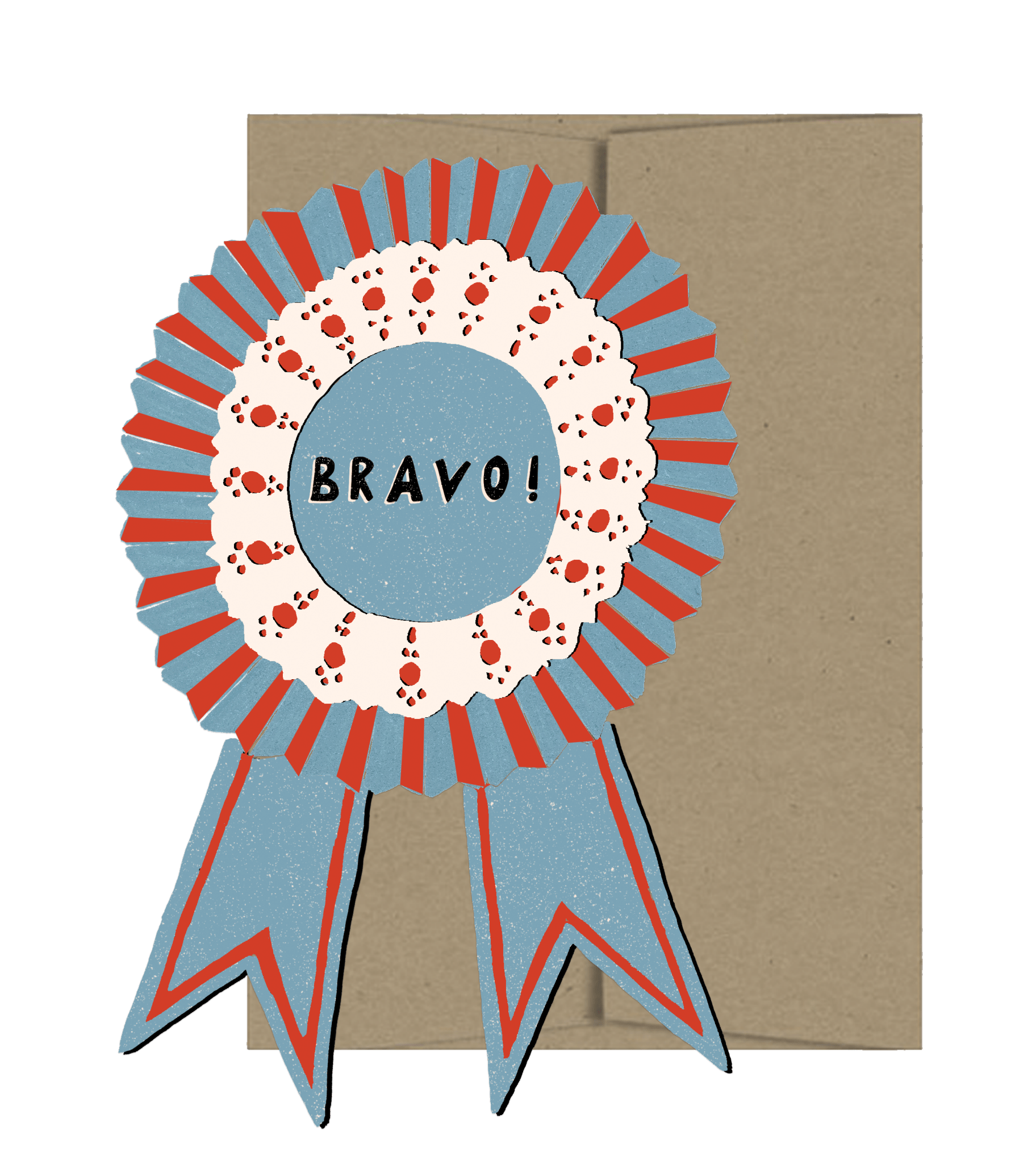 Bravo Medallion / Ribbon Greeting Card - bubblegum market
