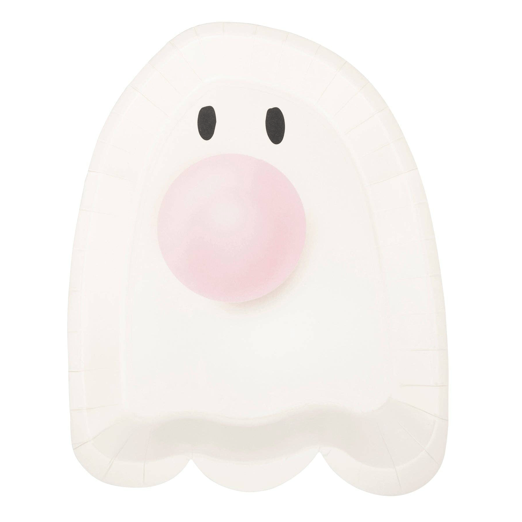 Bubblegum Ghost Shaped Paper Plates 9" - bubblegum market