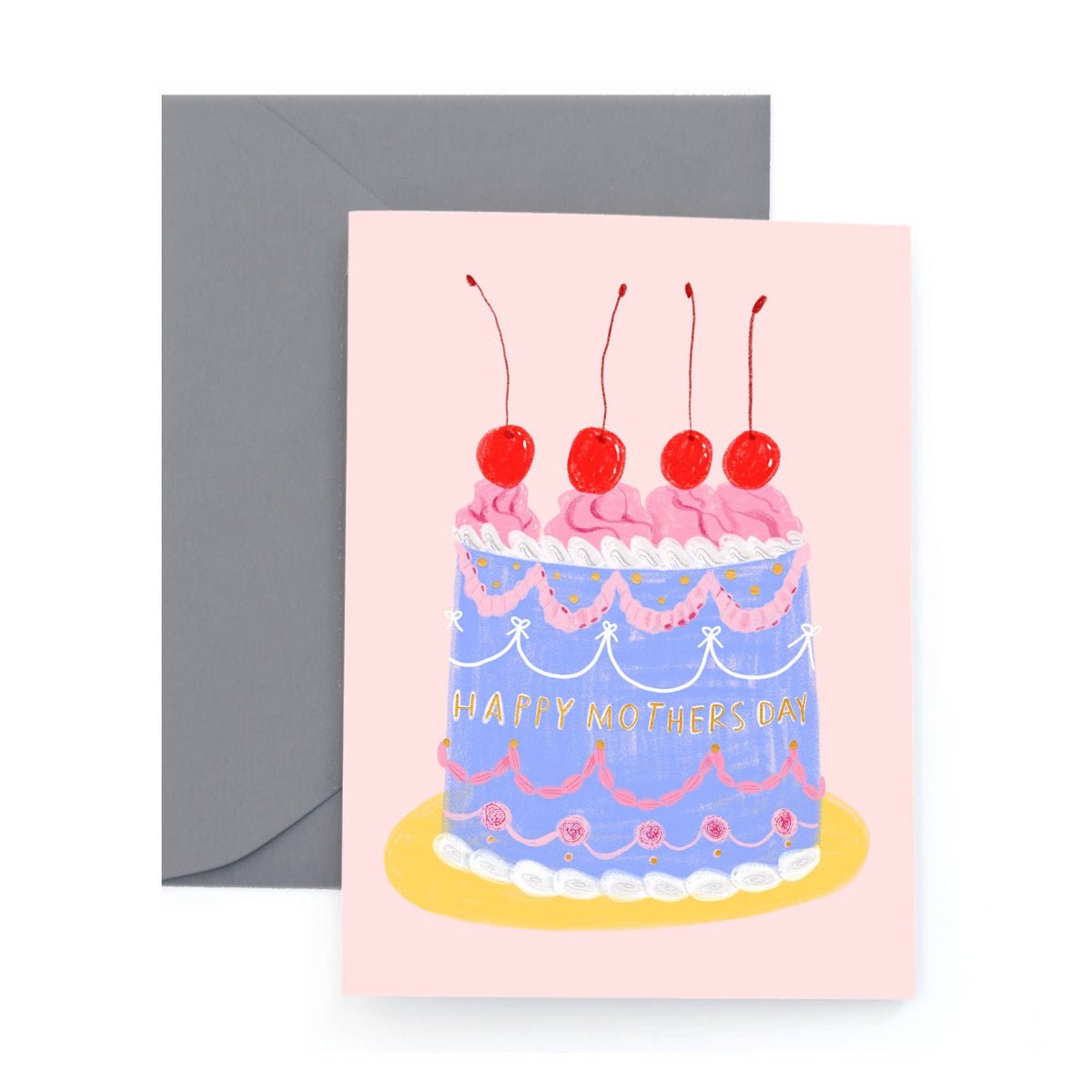 CAKE FOR MOM Mother's Day Greeting Card - bubblegum market