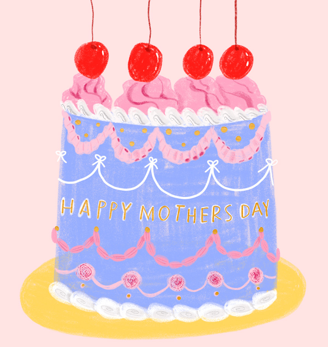 CAKE FOR MOM Mother's Day Greeting Card - bubblegum market