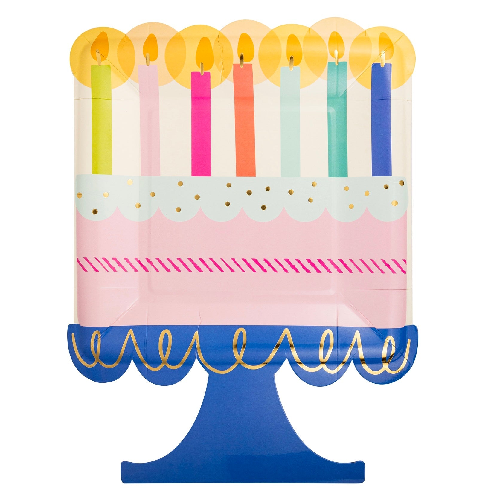 Cake Shaped Paper Party Plates 12" - bubblegum market