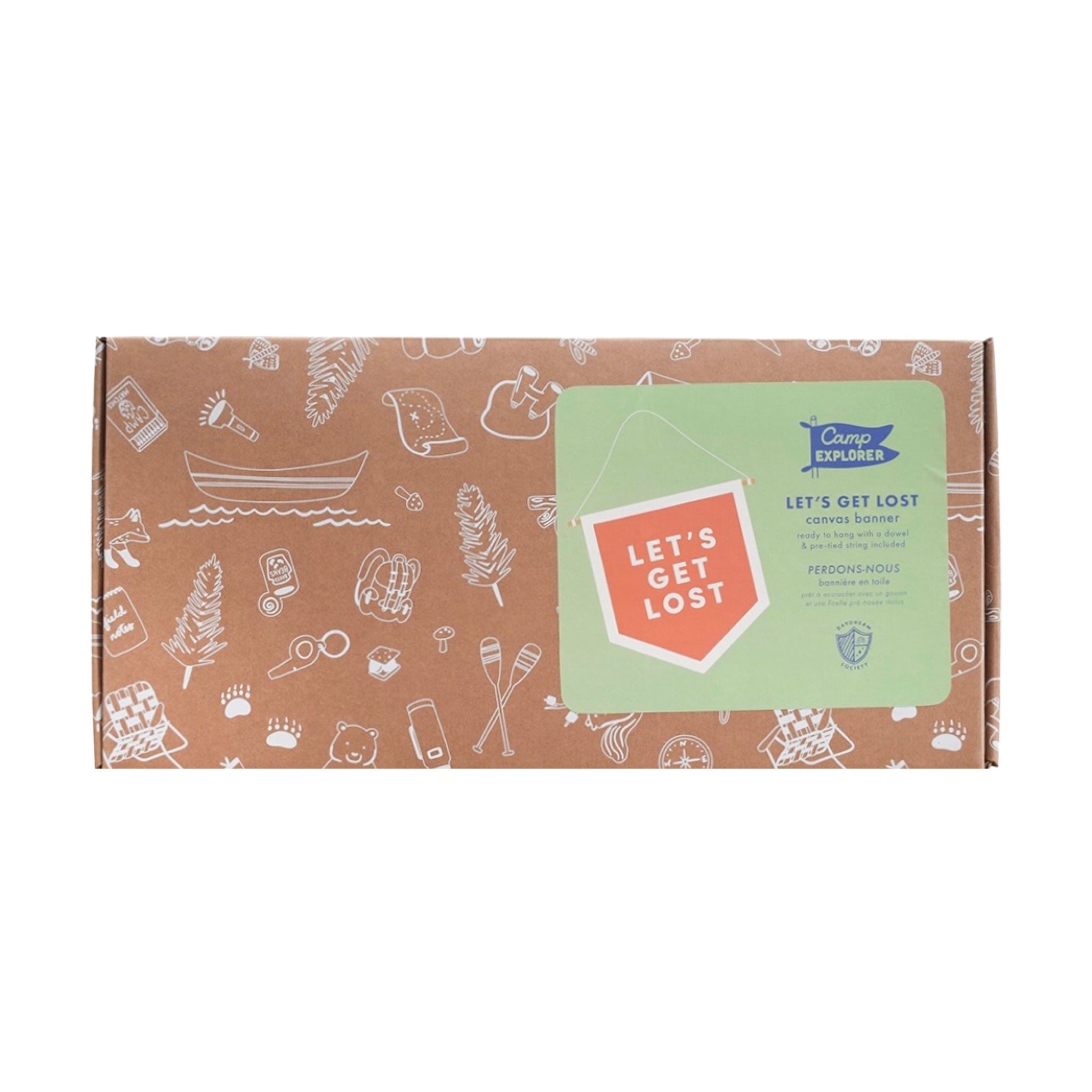 Camp Explorer "LET'S GET LOST" Canvas Banner - bubblegum market