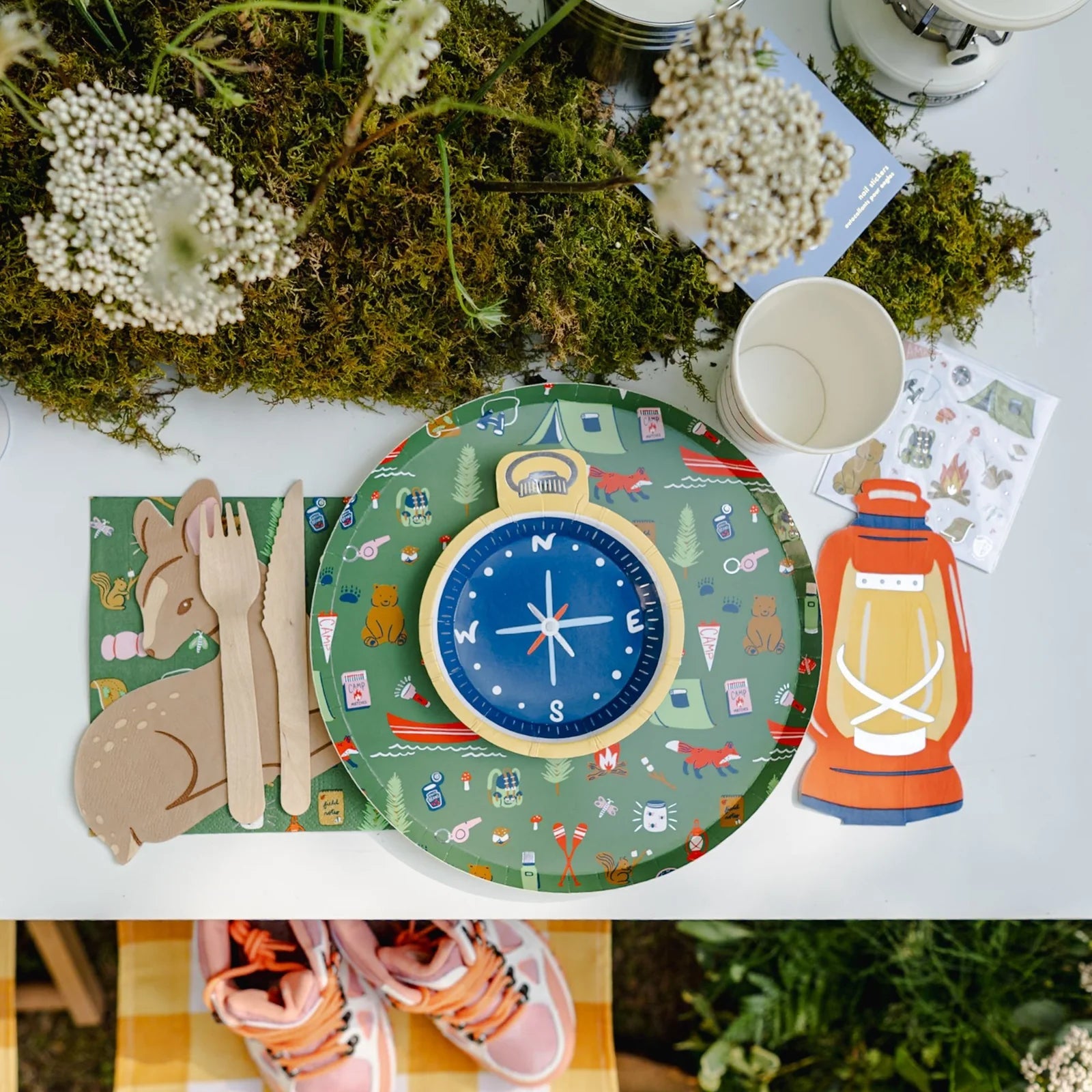 Camp Explorer PatternedLarge Plates 10" - bubblegum market