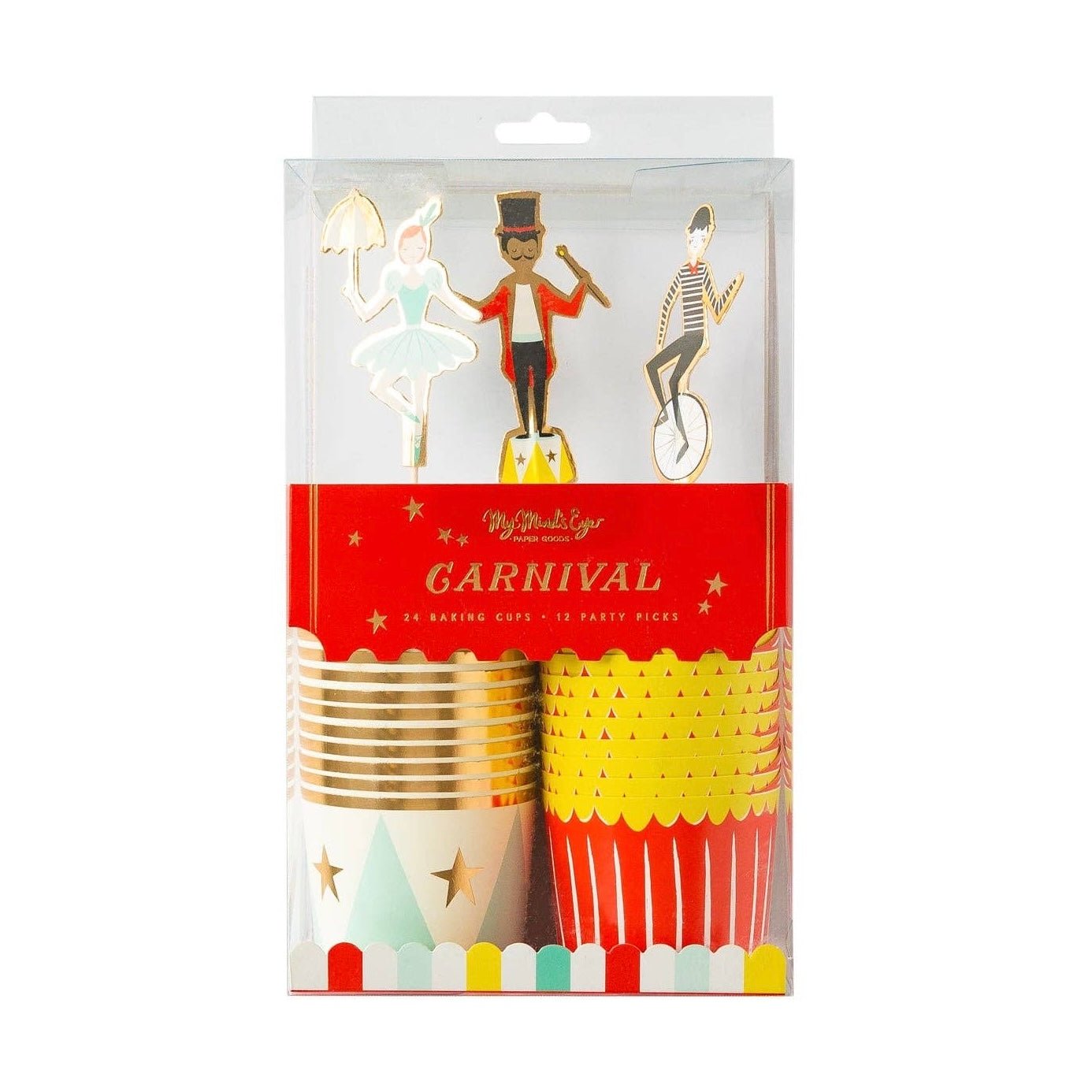 Carnival Cupcake Toppers & Baking Cups - bubblegum market
