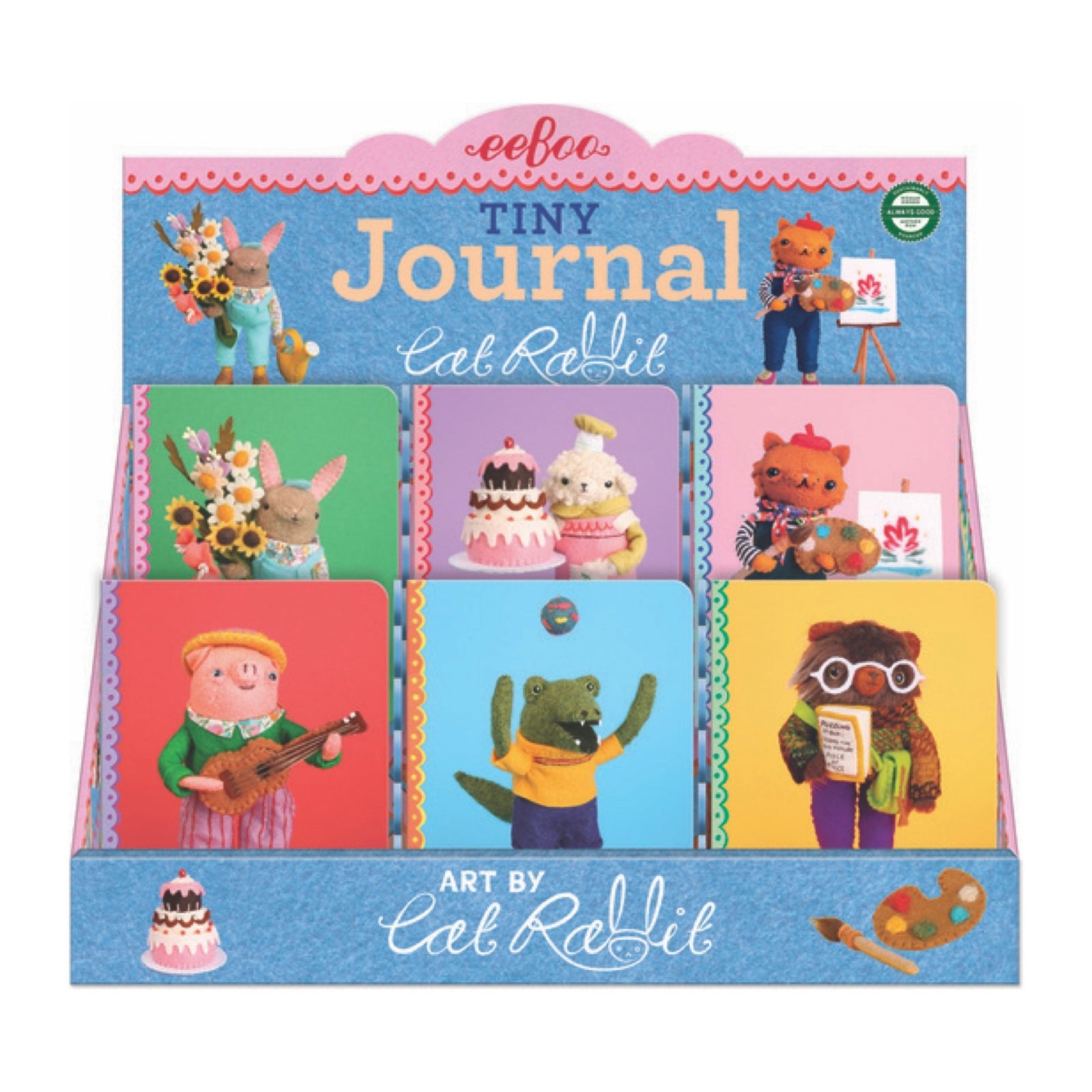 Cat Rabbit Tiny Journal - bubblegum market