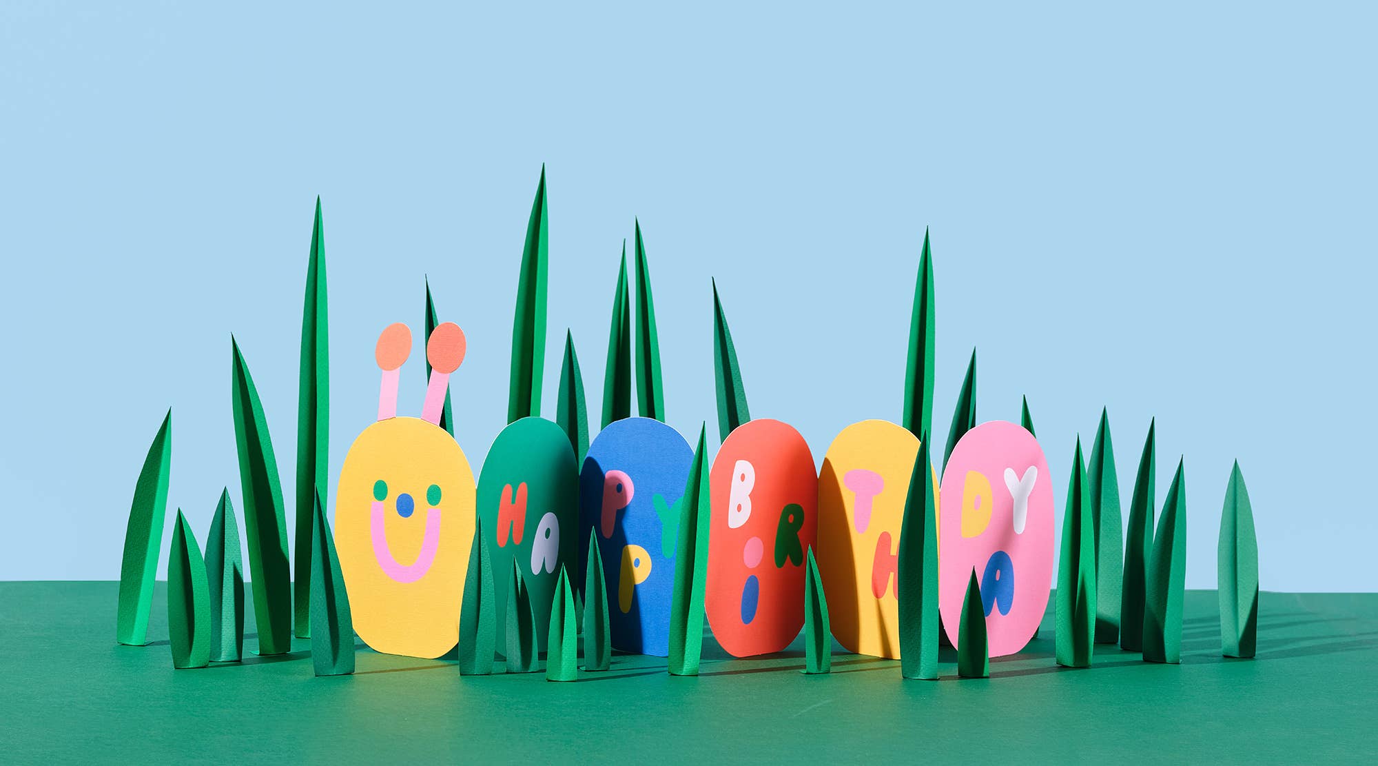 'Caterpillar' Fold Out Kid's Birthday Card - bubblegum market