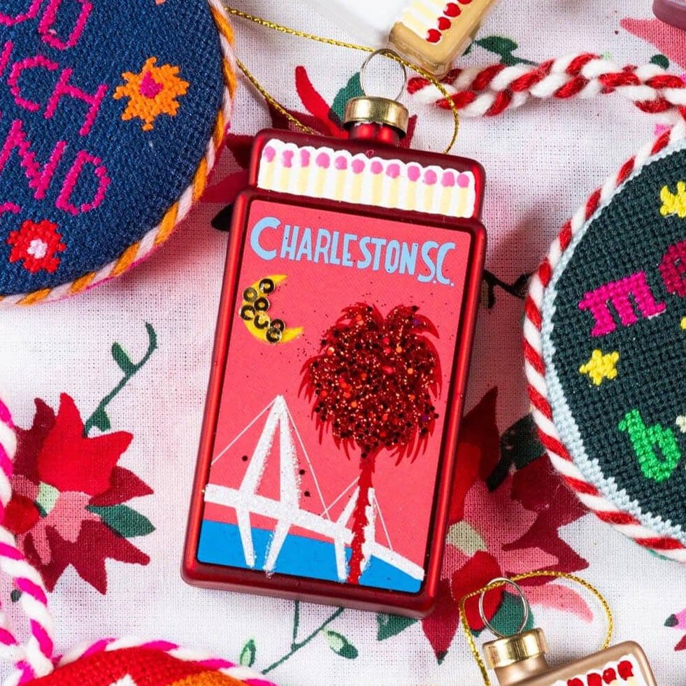 Charleston Matchbook Ornament 3.5" - bubblegum market