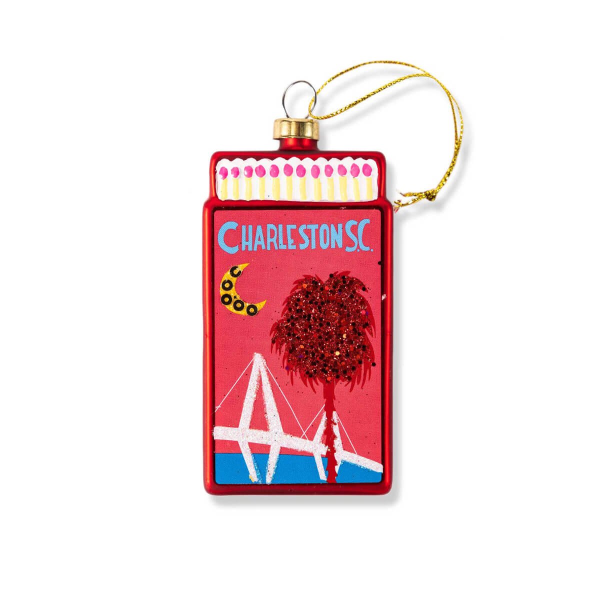 Charleston Matchbook Ornament 3.5" - bubblegum market