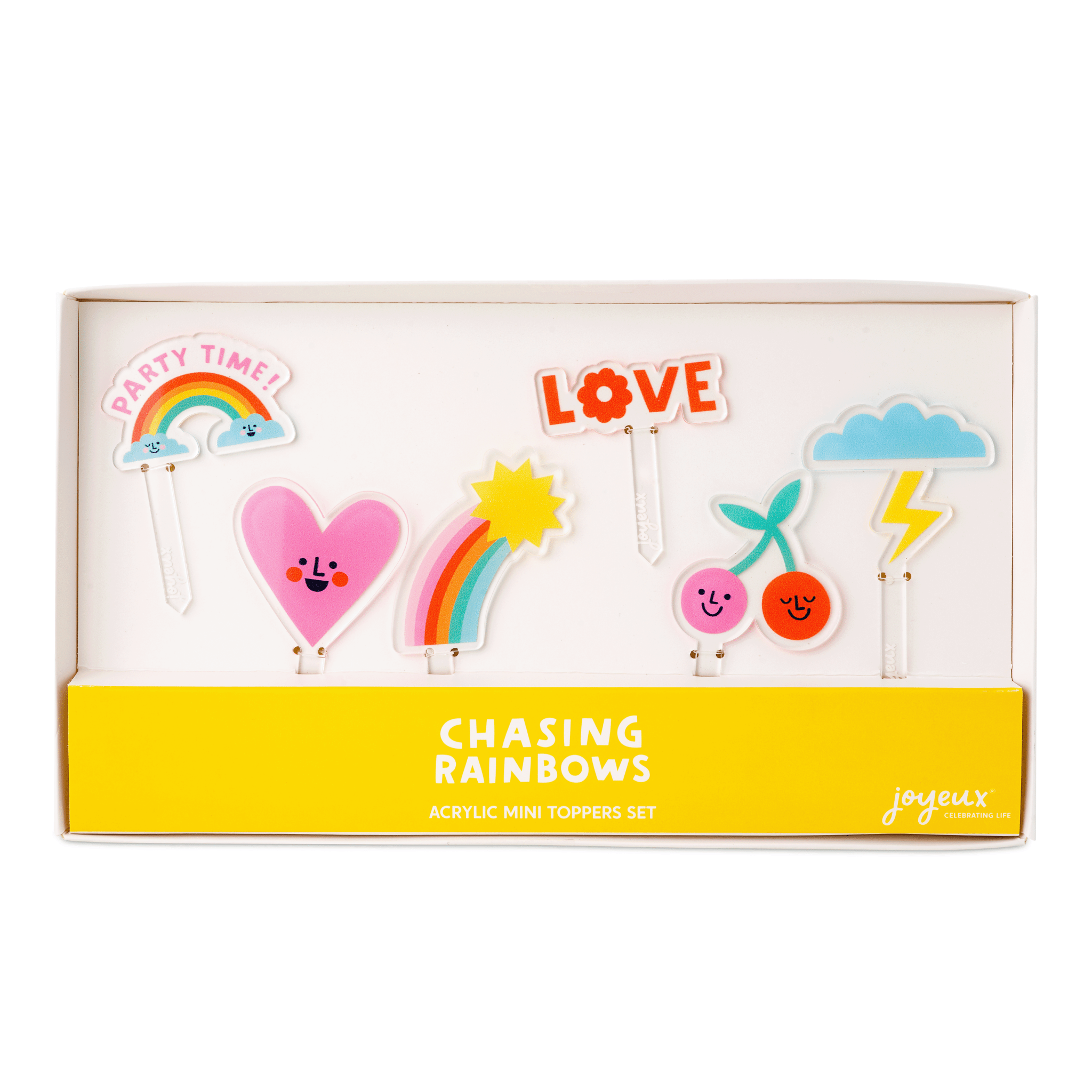 CHASING RAINBOWS Acrylic Cupcake Toppers - bubblegum market