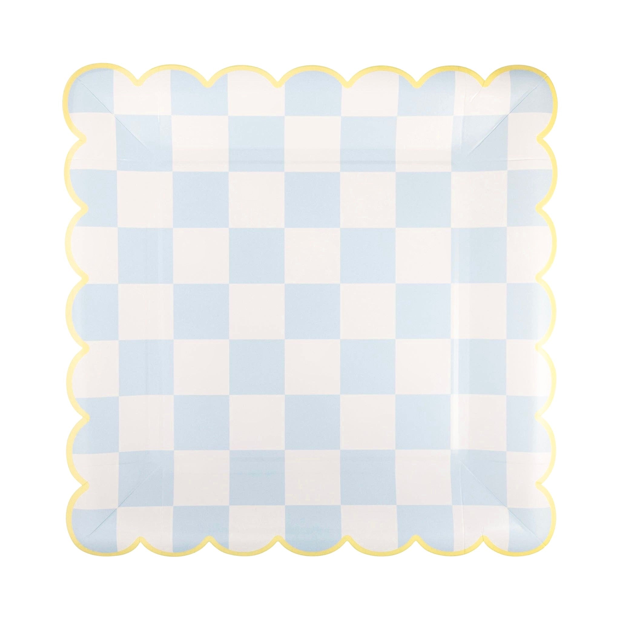 Checkered Pastels Scalloped Plate Set 10" - bubblegum market