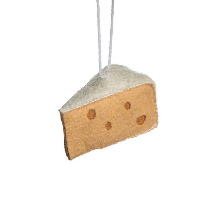 Cheese Wedge Felt Ornament - bubblegum market