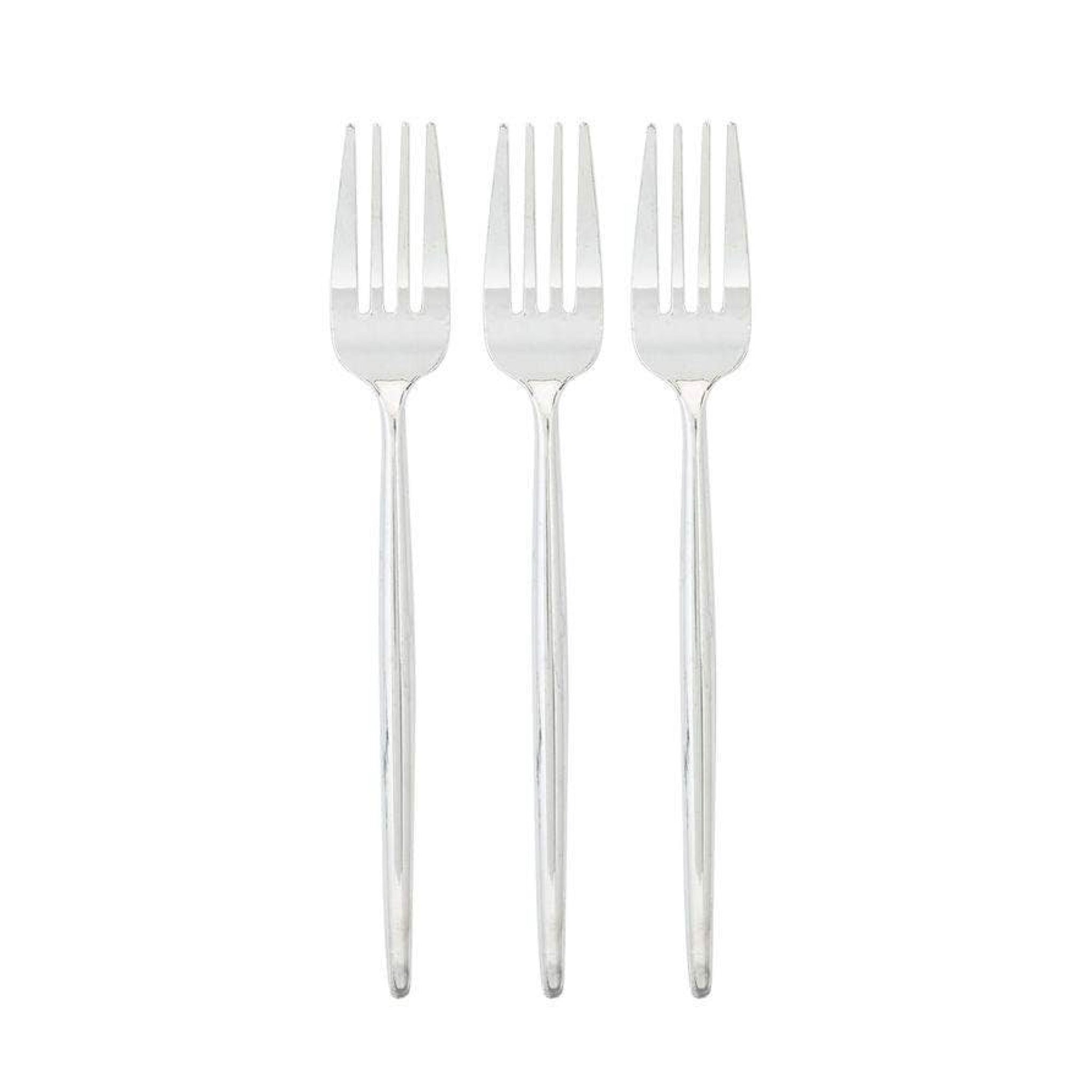 Chic Round Silver Forks | 20ct - bubblegum market