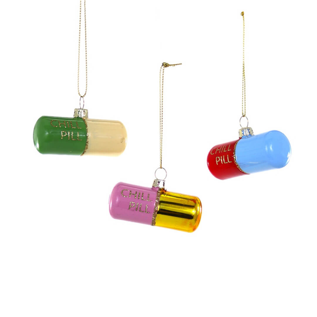 Chill Pill Ornament 2.75" - bubblegum market