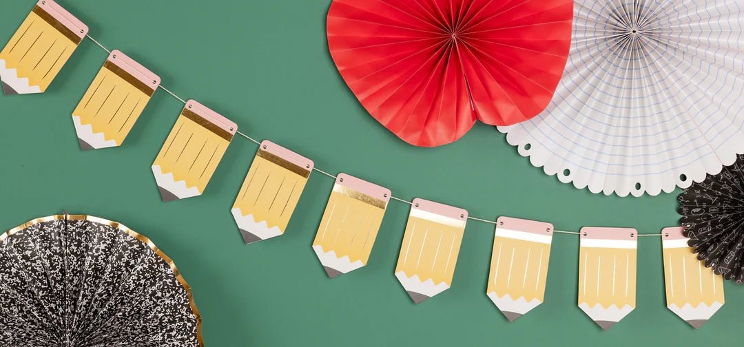 Chipboard Pencil Banner - bubblegum market