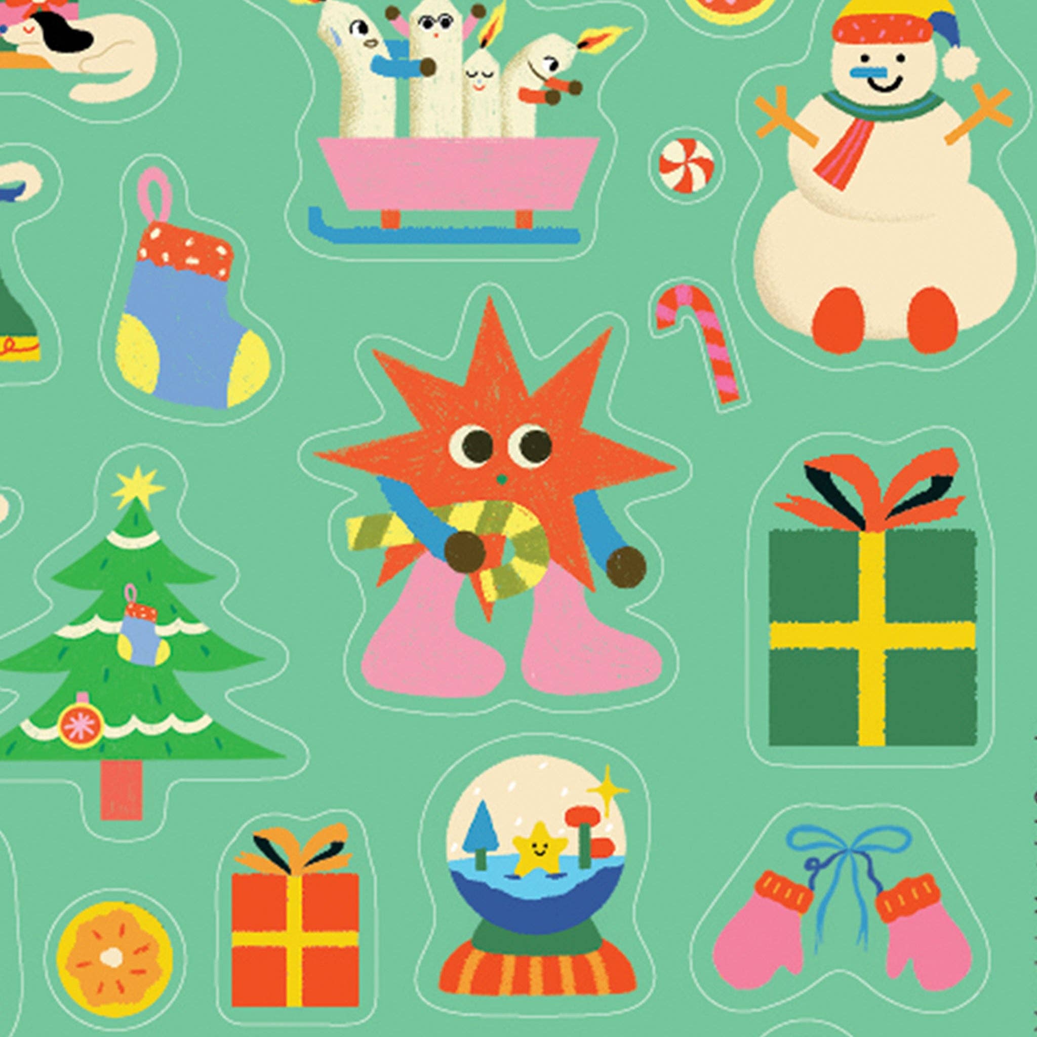 CHRISTMAS FESTIVITIES Sticker Sheet - bubblegum market