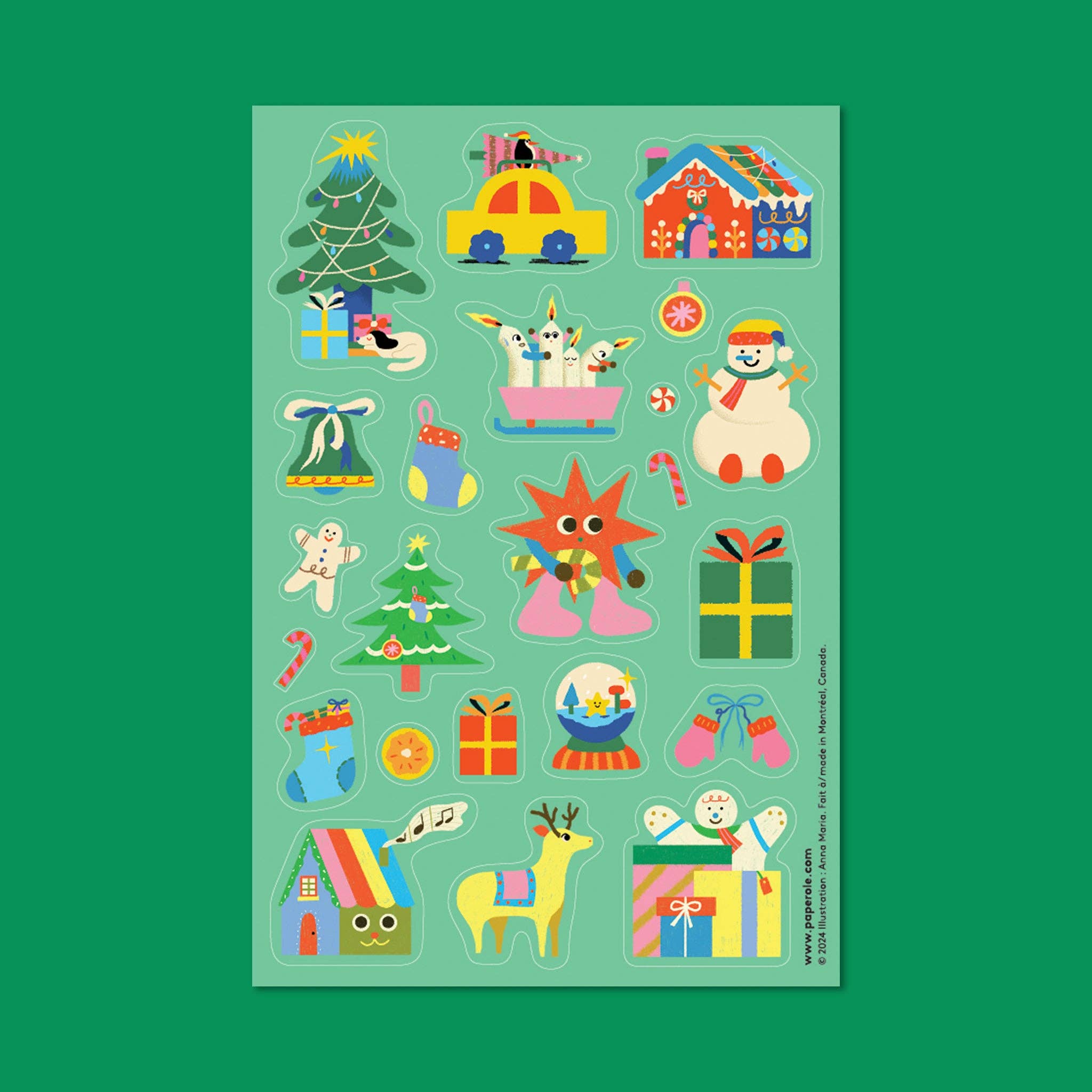 CHRISTMAS FESTIVITIES Sticker Sheet - bubblegum market