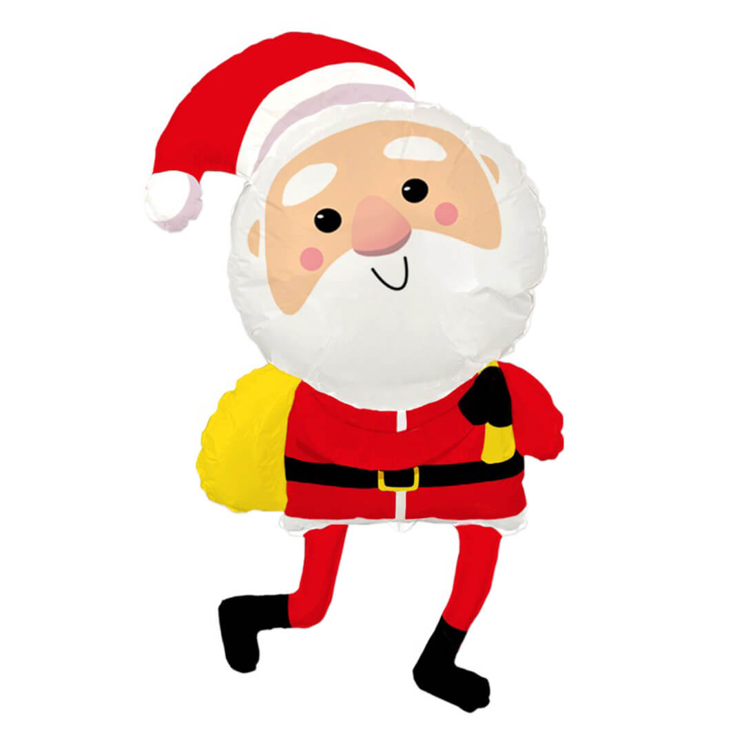 Christmas Happy Santa Foil Balloon 44" - bubblegum market