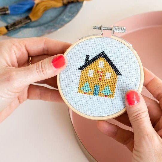 Christmas House Cross Stitch Kit - bubblegum market