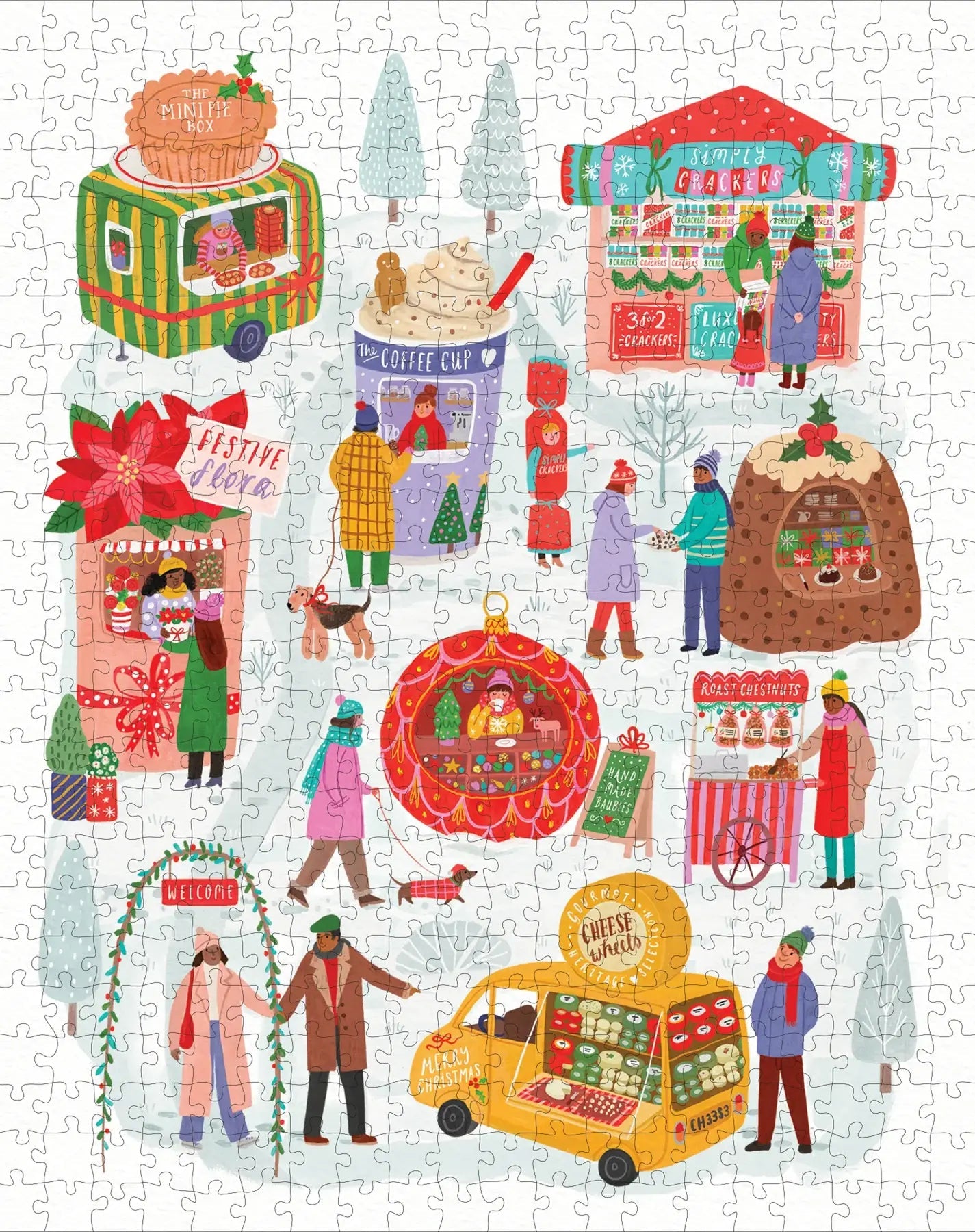 Christmas Market Jigsaw Puzzle - bubblegum market
