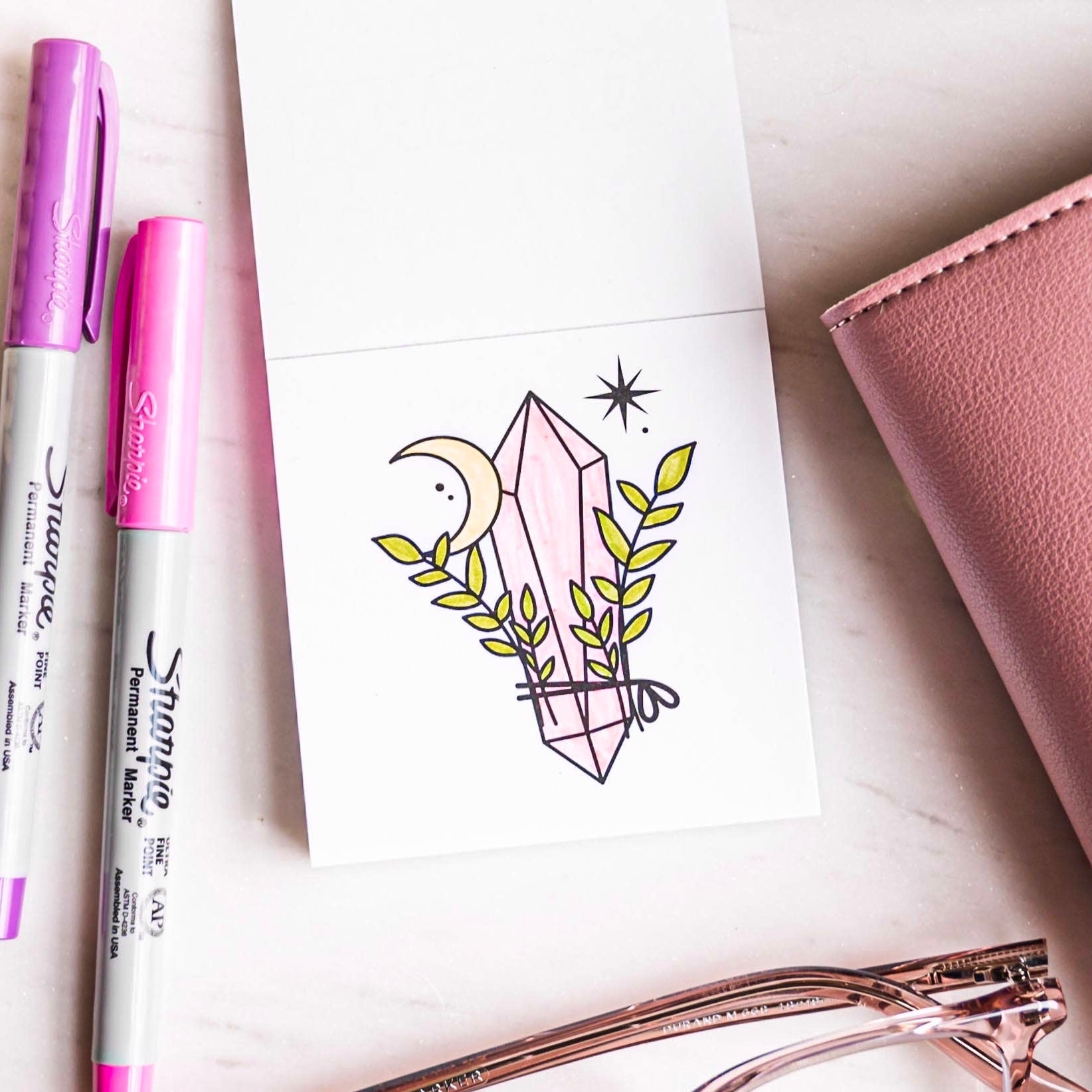 Clarity In Color Mini Coloring Pad - bubblegum market