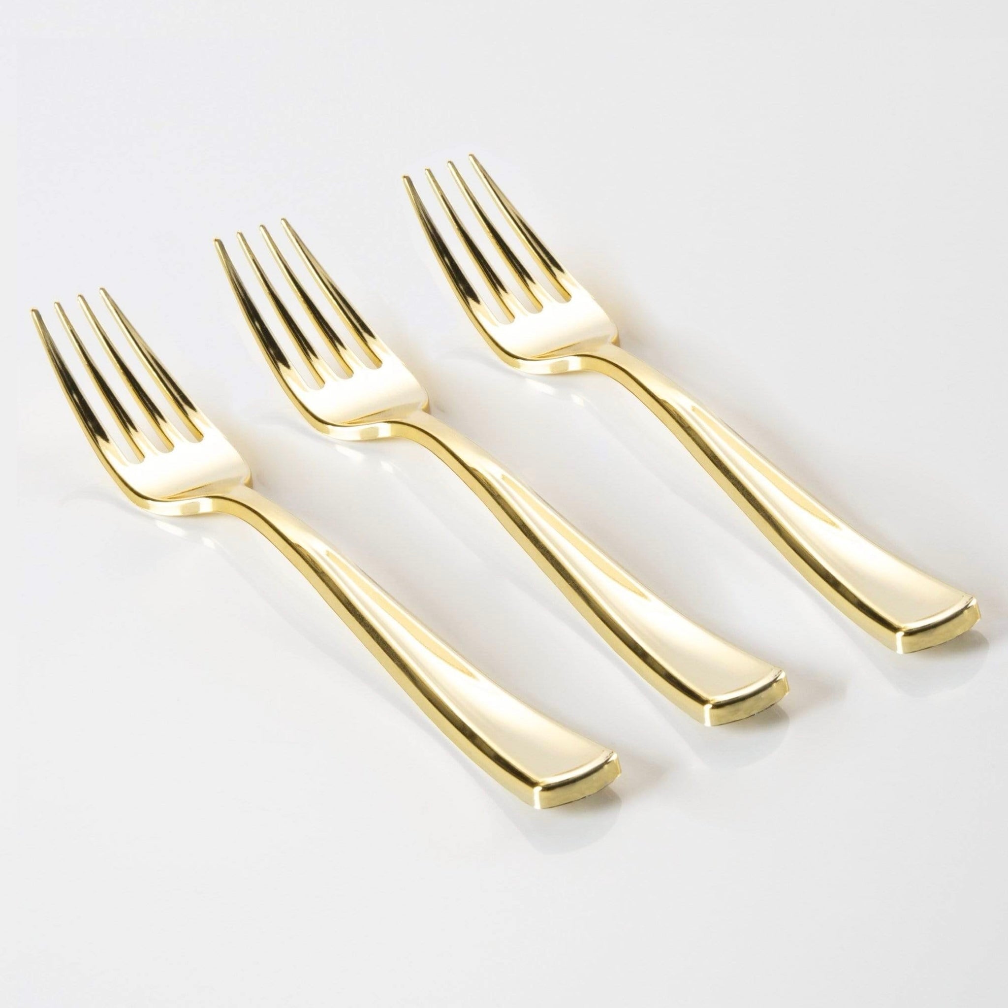 Classic Gold Plastic Forks | 20ct - bubblegum market