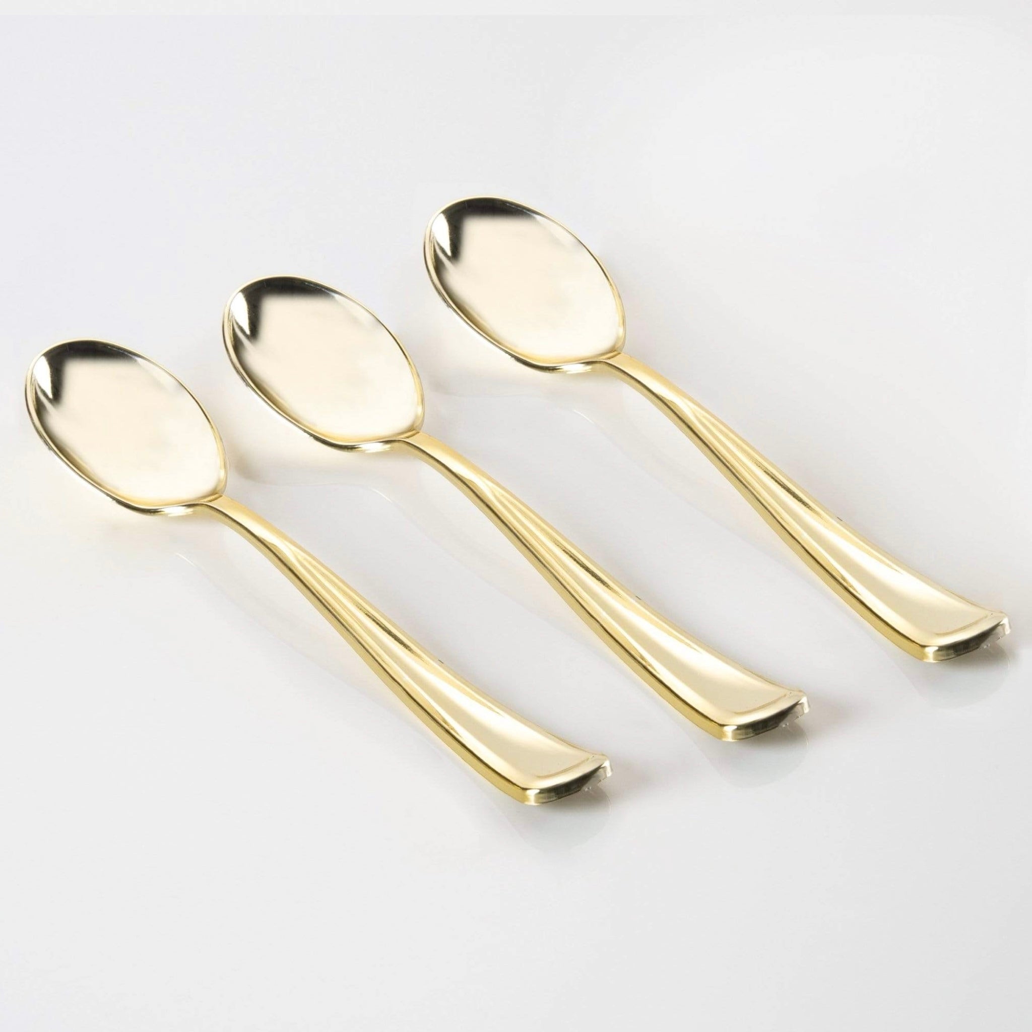 Classic Gold Plastic Spoons | 20ct - bubblegum market