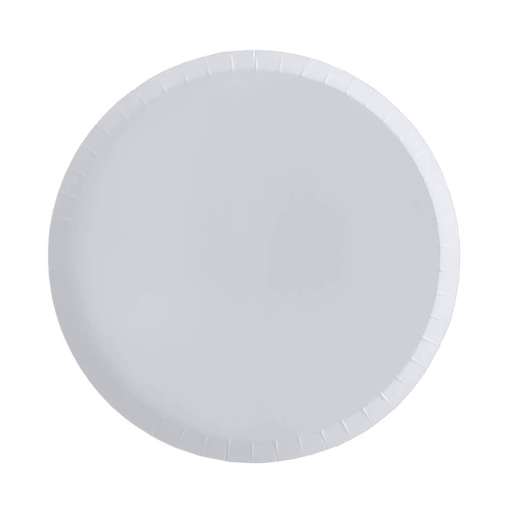 Classic Light Gray Paper Plates 9" - bubblegum market