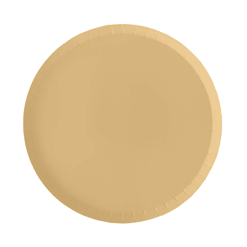 Classic Matte Gold Paper Plates 9" - bubblegum market