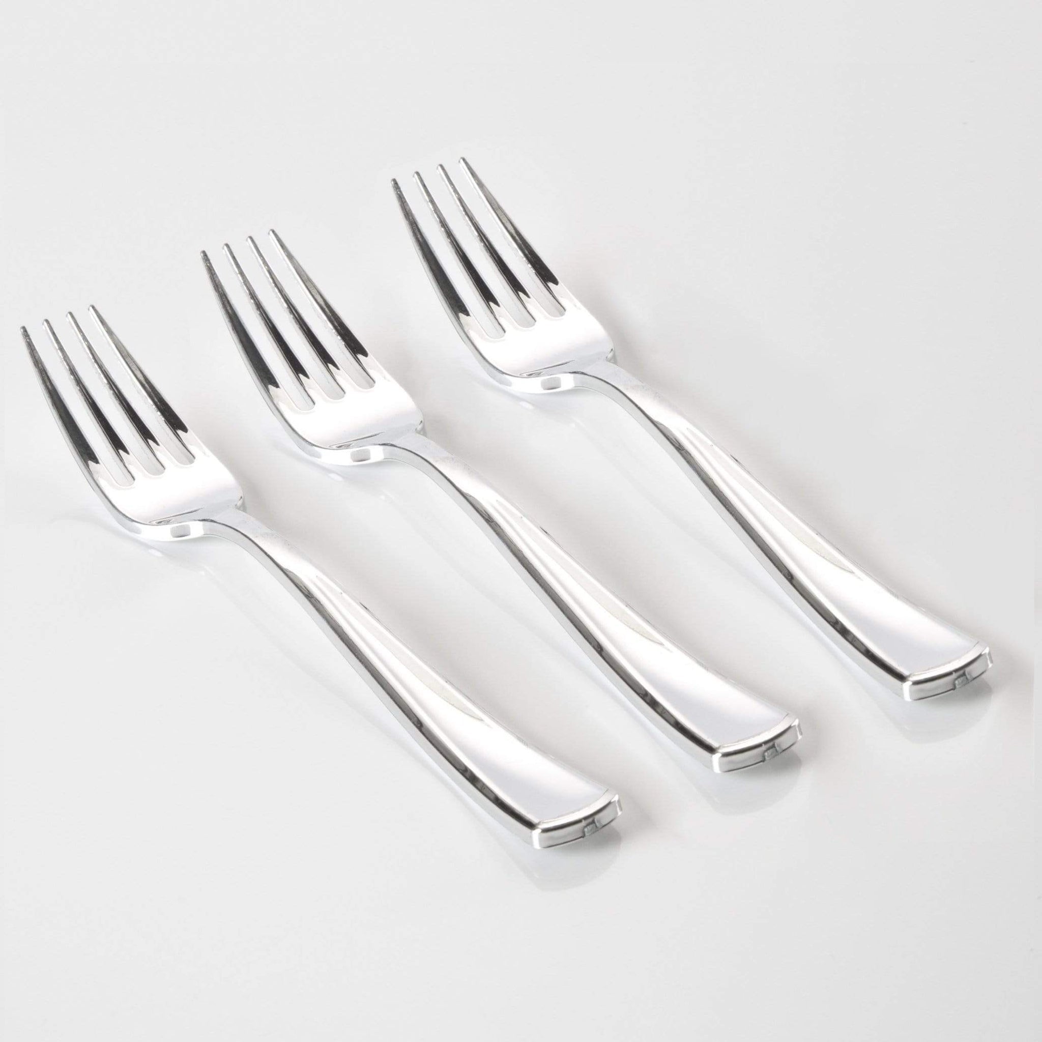 Classic Silver Plastic Forks | 20 Forks - bubblegum market