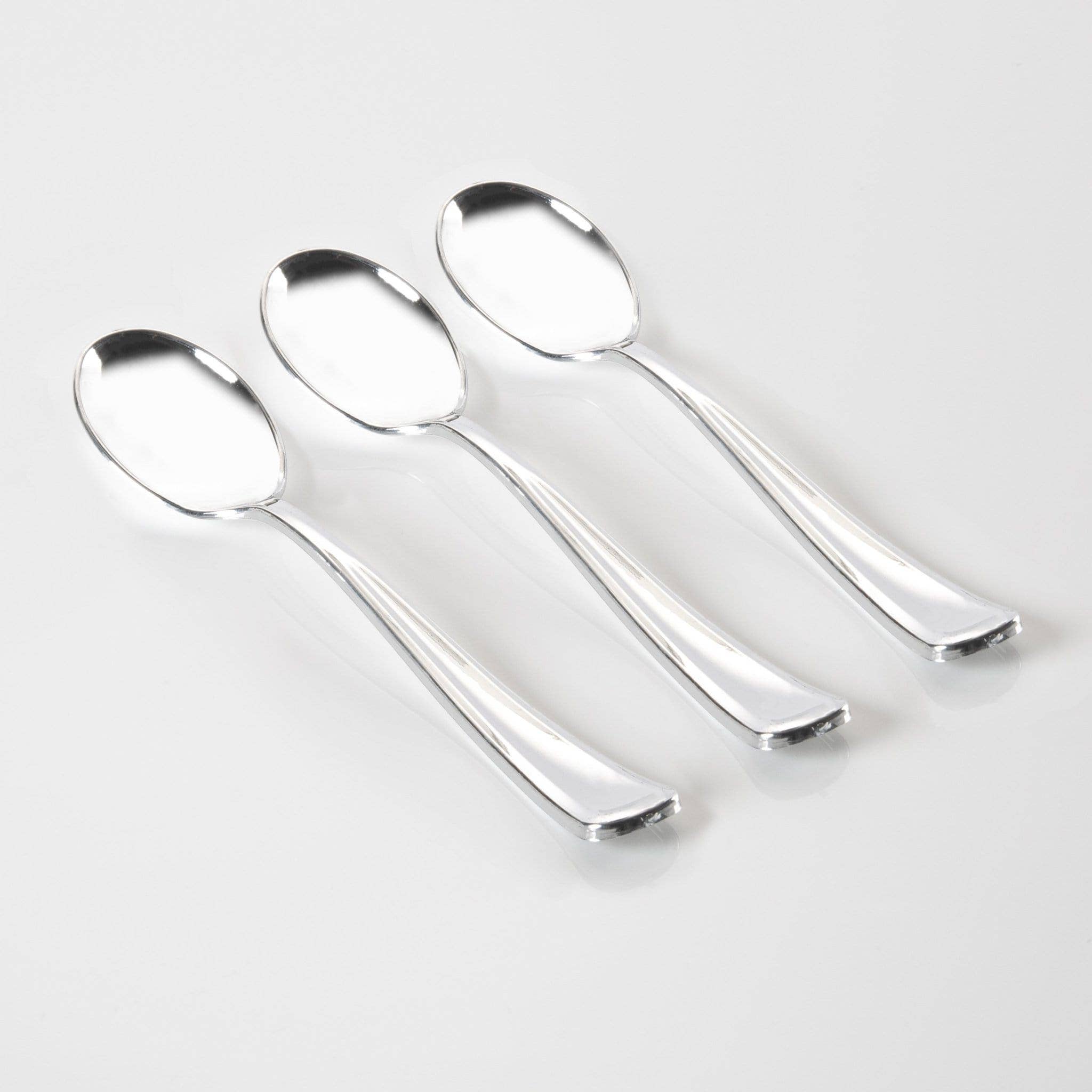 Classic Silver Plastic Spoons | 20ct - bubblegum market