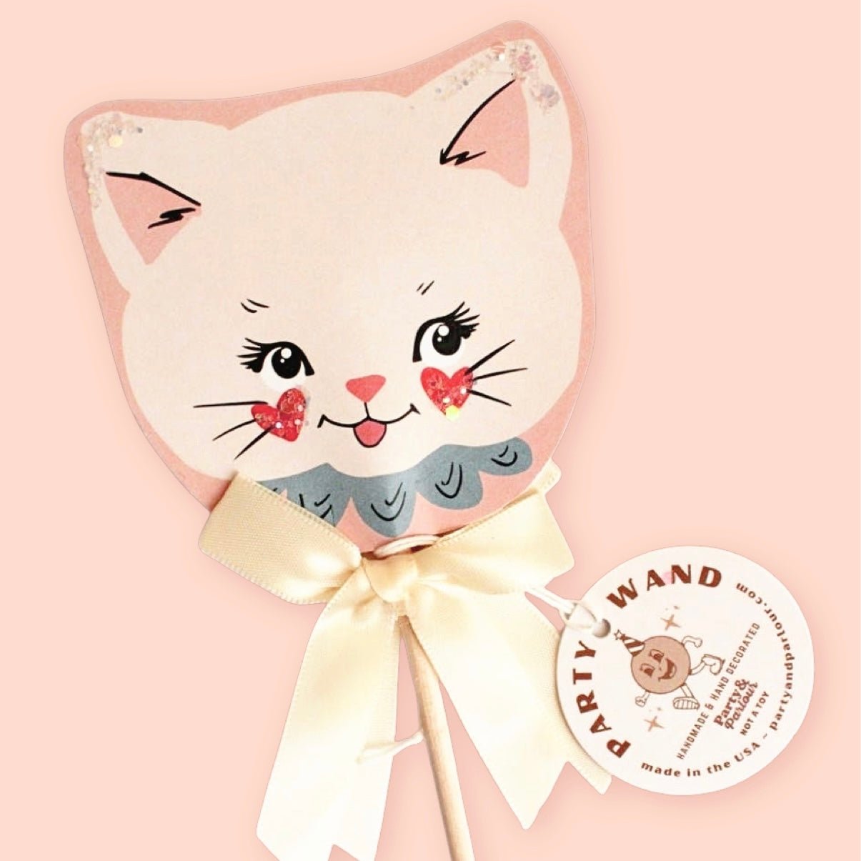 Clementine Kitty Cat Handmade Party Wand - bubblegum market