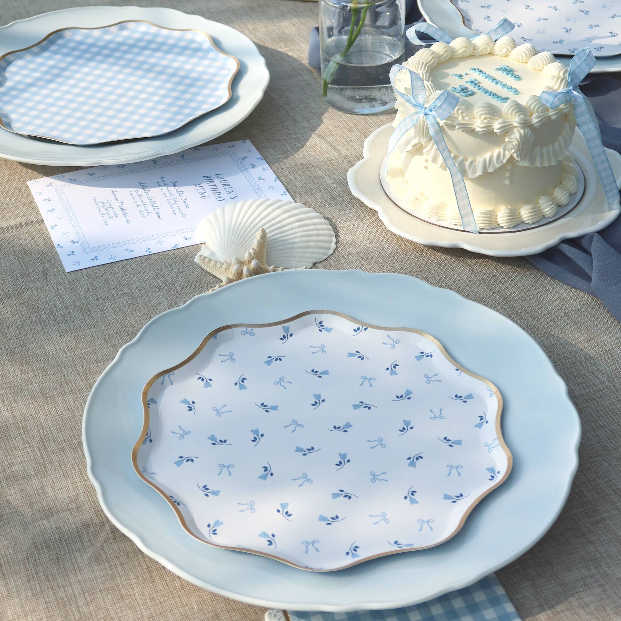 Coastal Pretty Small Plates 8.5" - bubblegum market