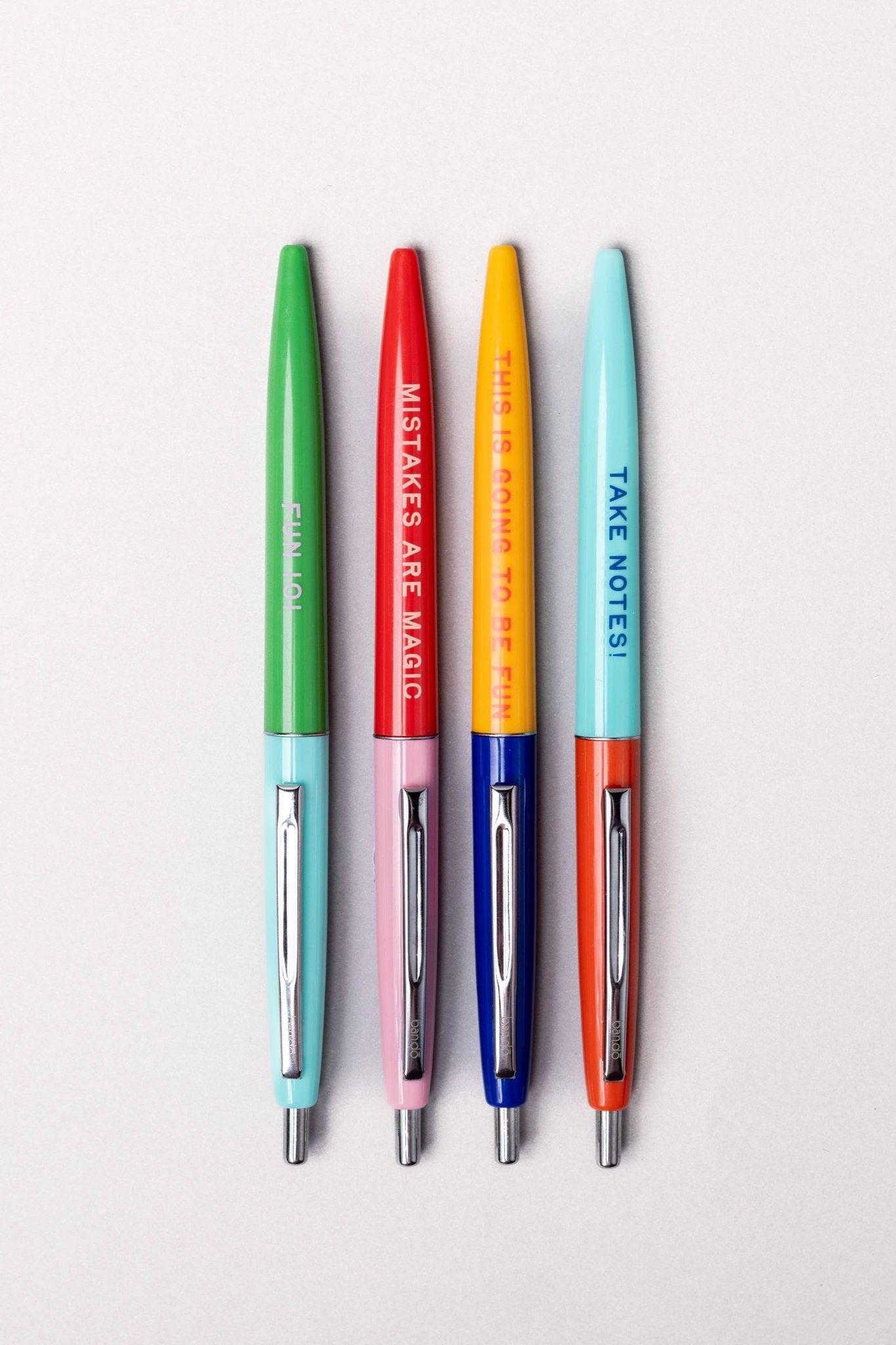 Color - block Retro Pen Set - bubblegum market