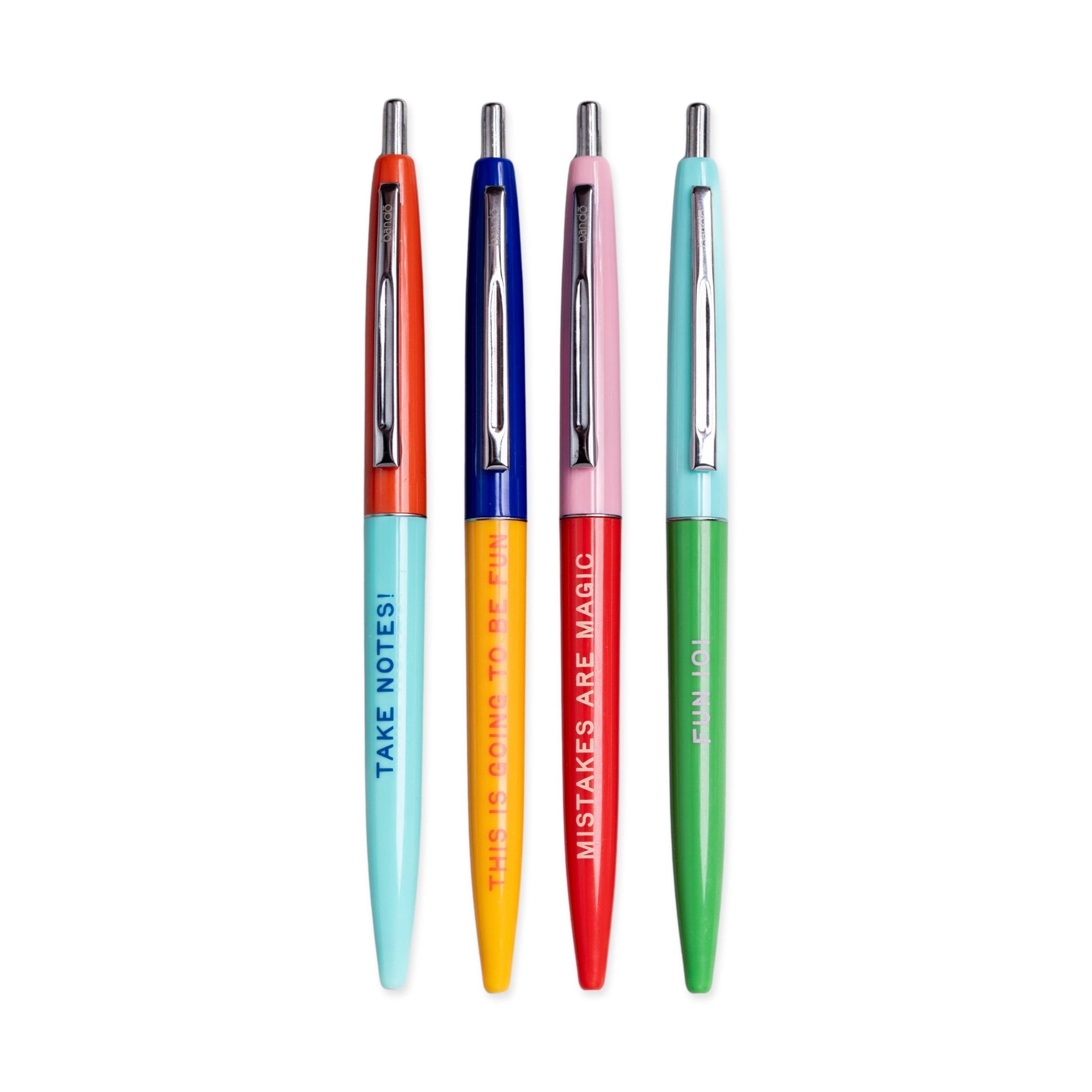 Color - block Retro Pen Set - bubblegum market