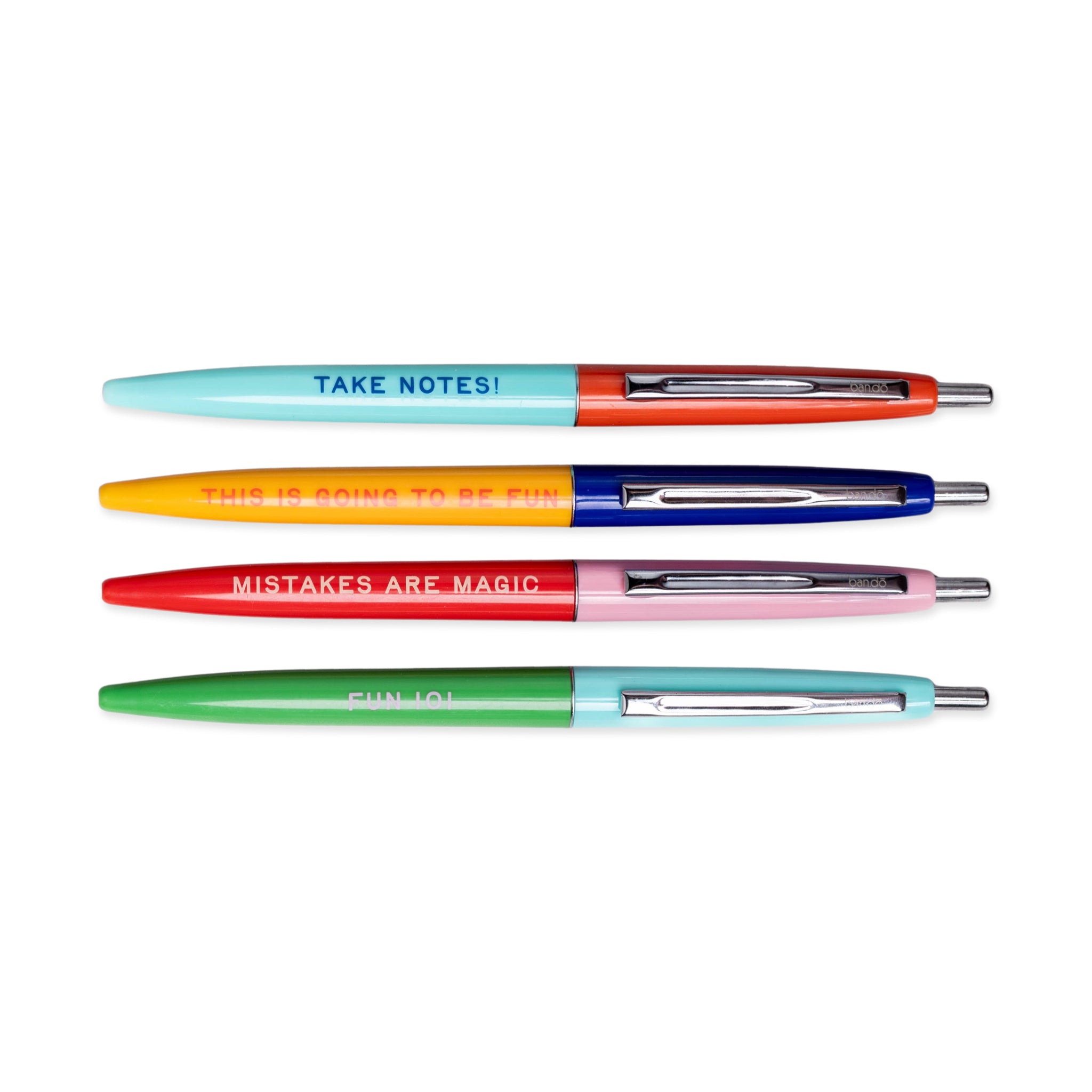 Color - block Retro Pen Set - bubblegum market