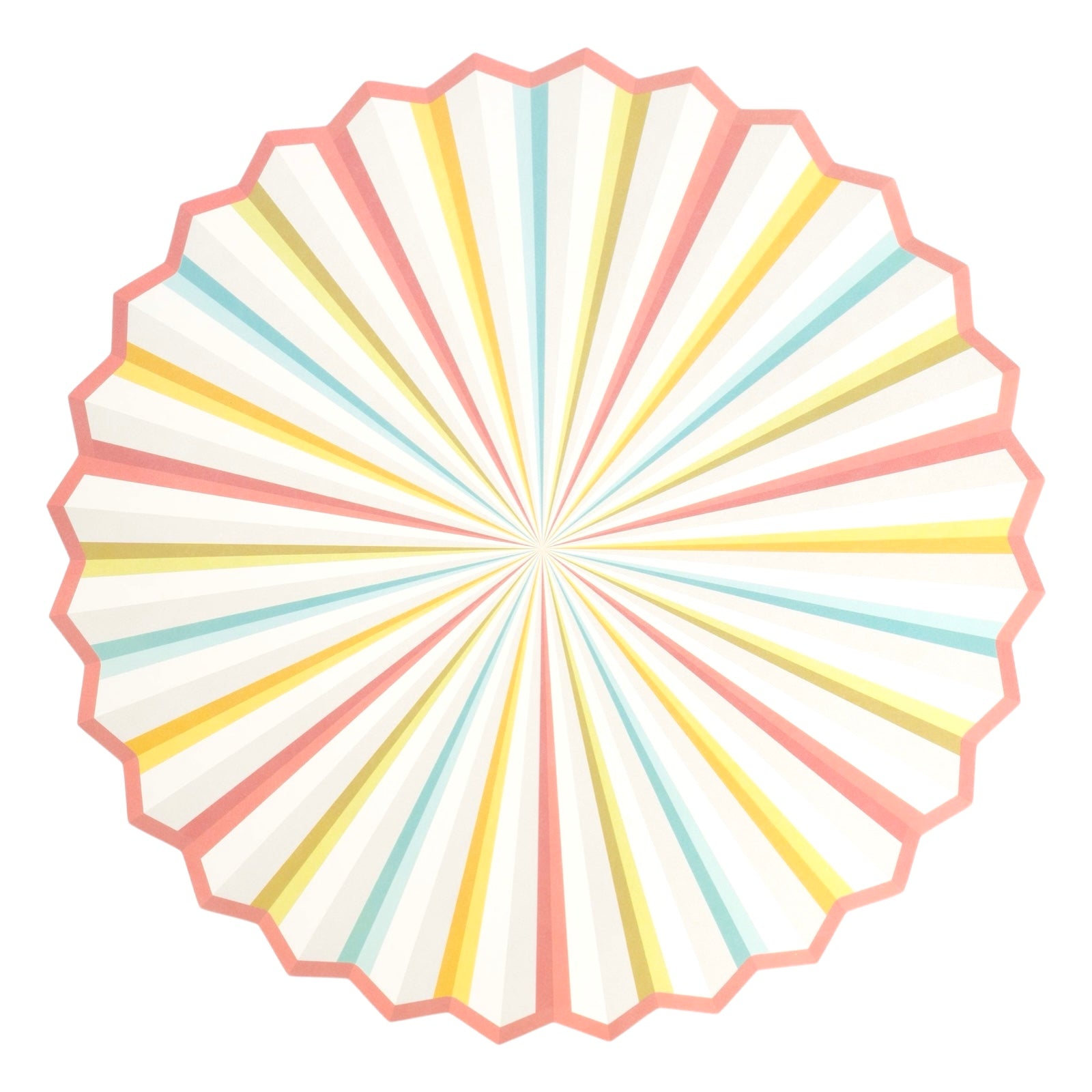 Color Burst Fan Paper Placemats - bubblegum market