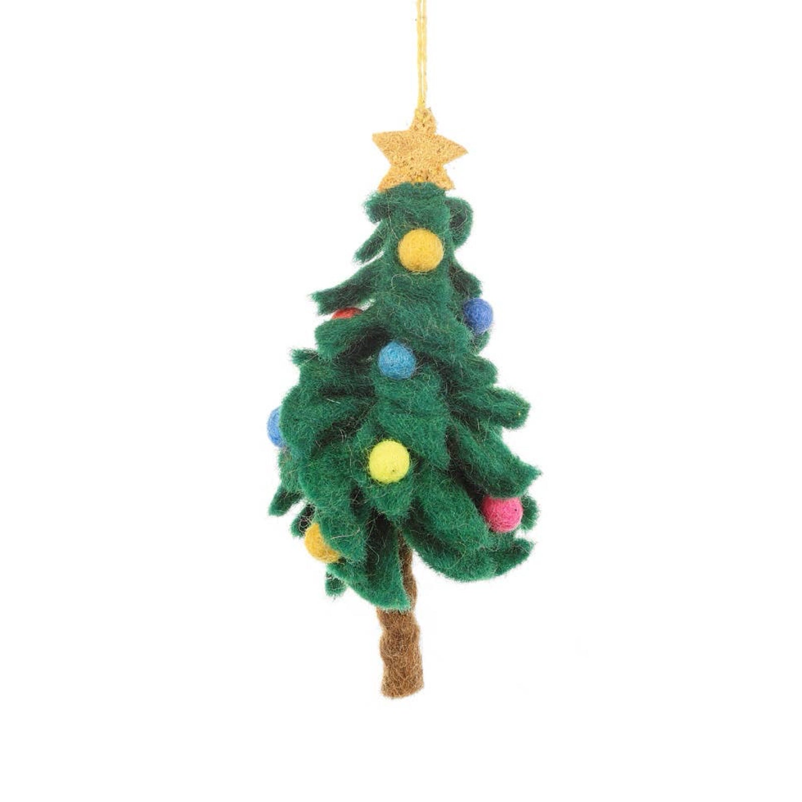 Colorful Christmas Tree Felt Ornament 6" - bubblegum market