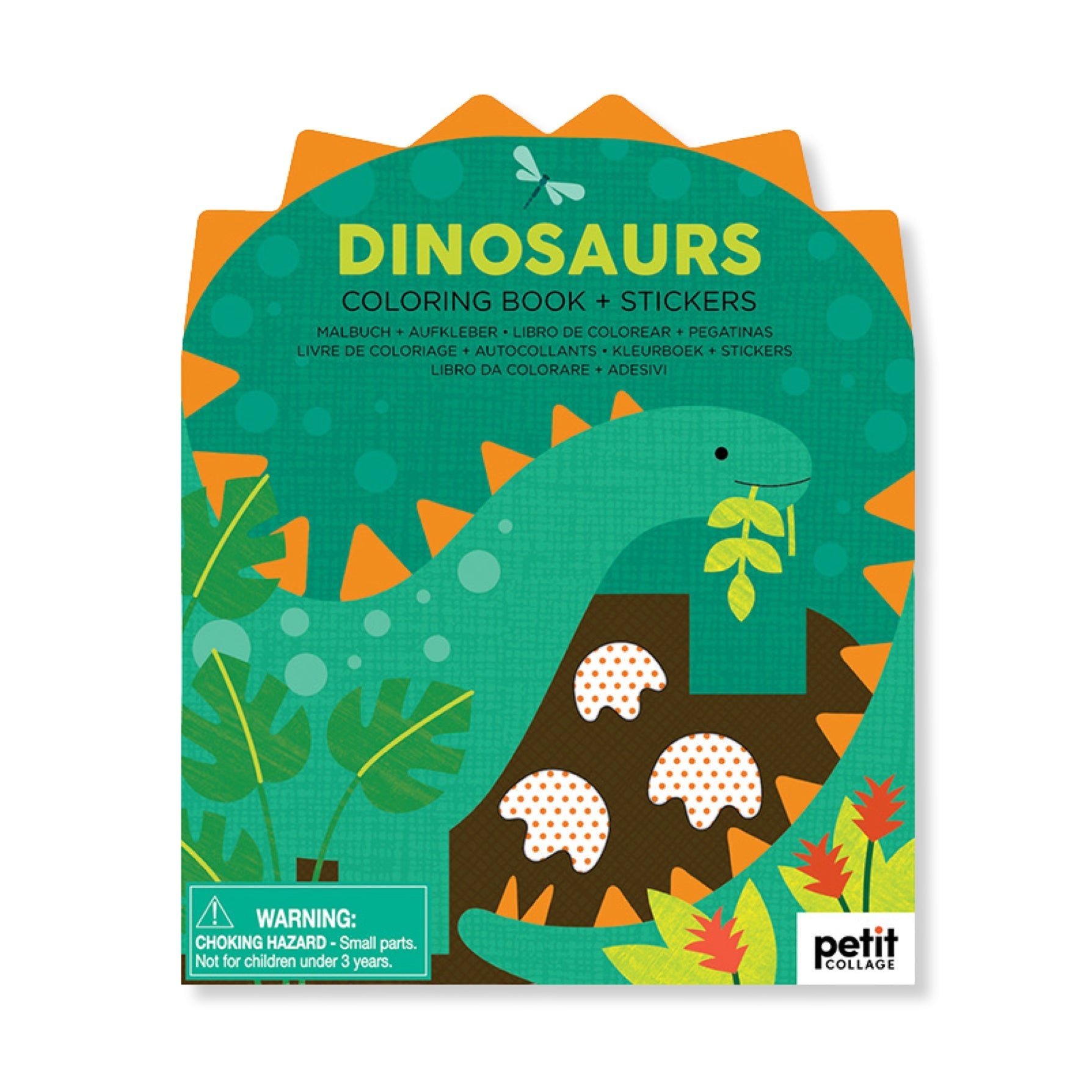 Coloring Book With Stickers: Dinosaurs - bubblegum market