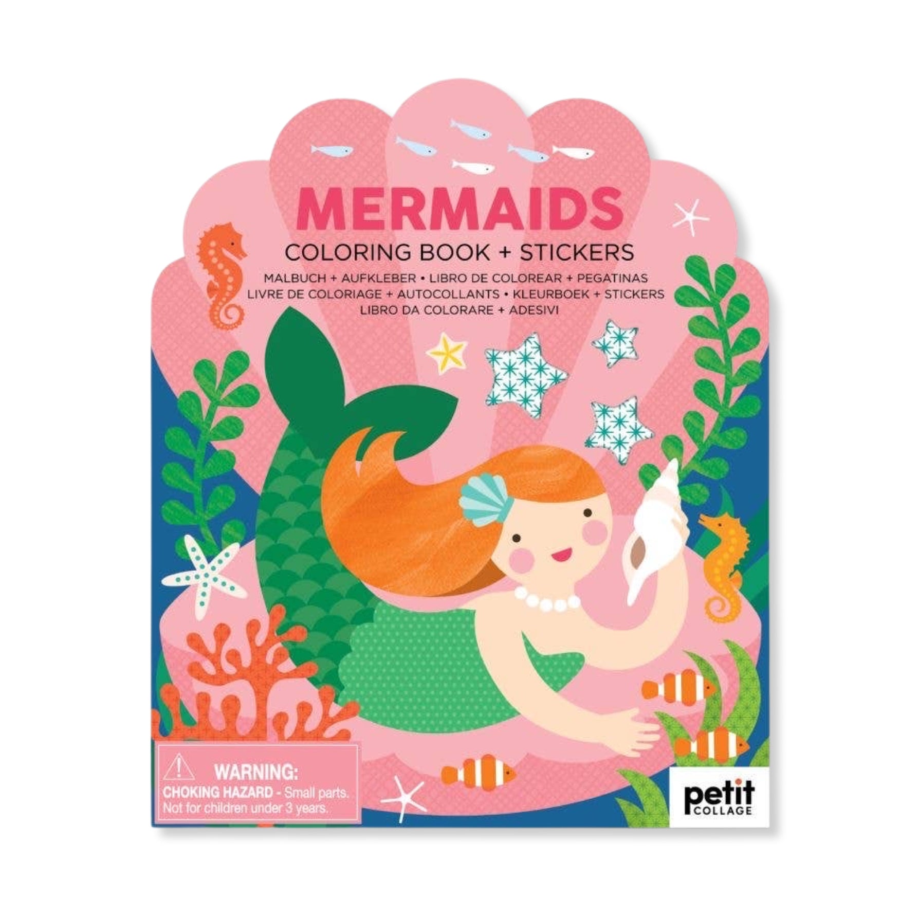 Coloring Book With Stickers: Mermaids - bubblegum market