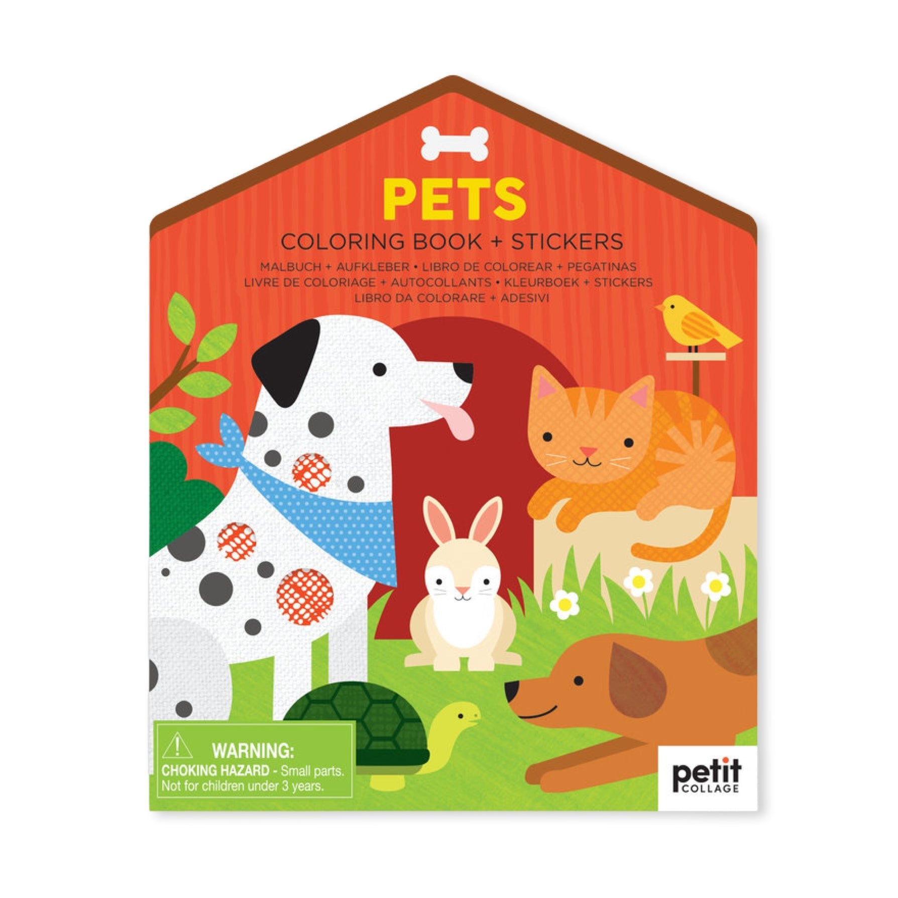 Coloring Book with Stickers: Pets - bubblegum market