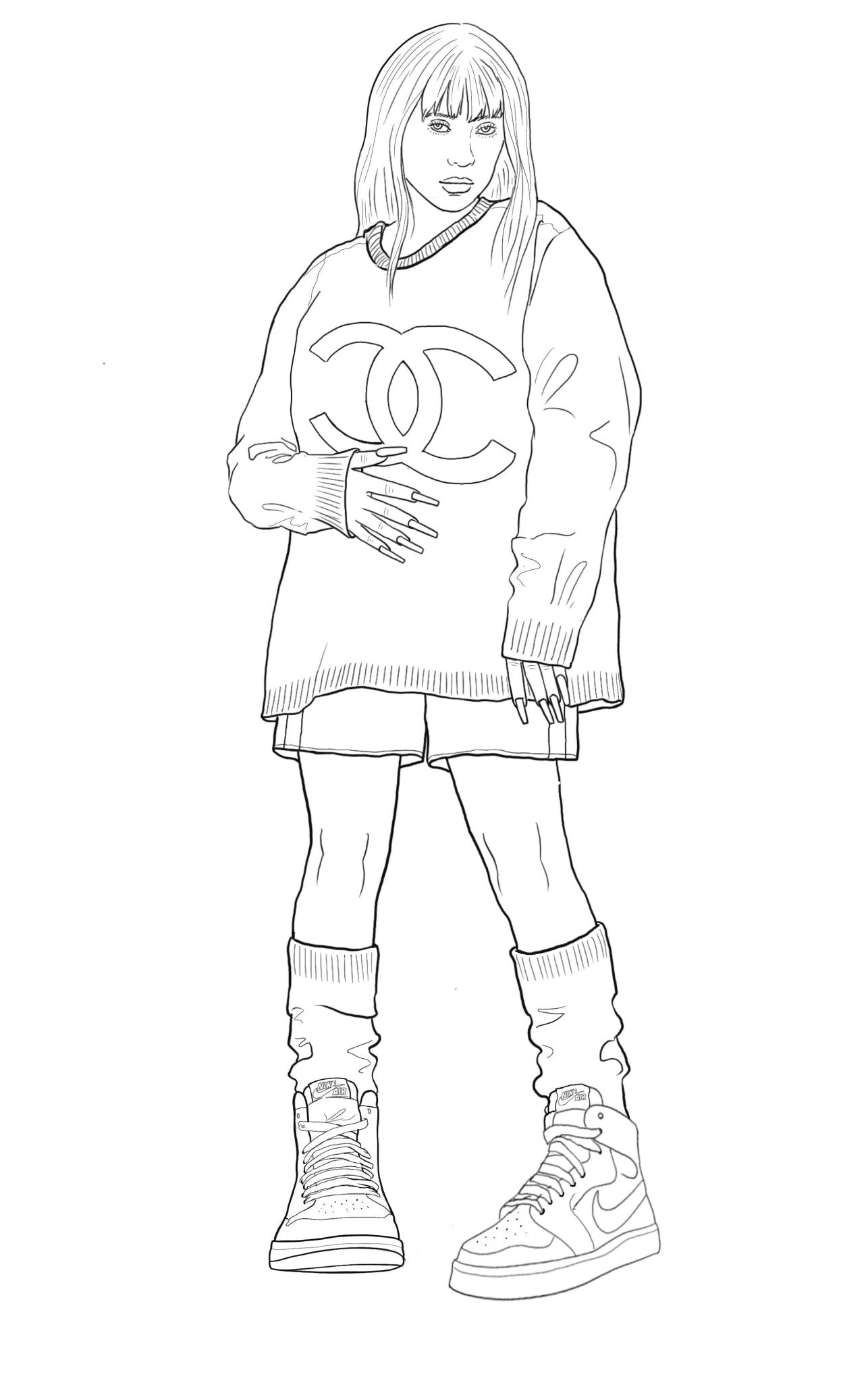Colour Me Good Billie Eilish Coloring Book - bubblegum market