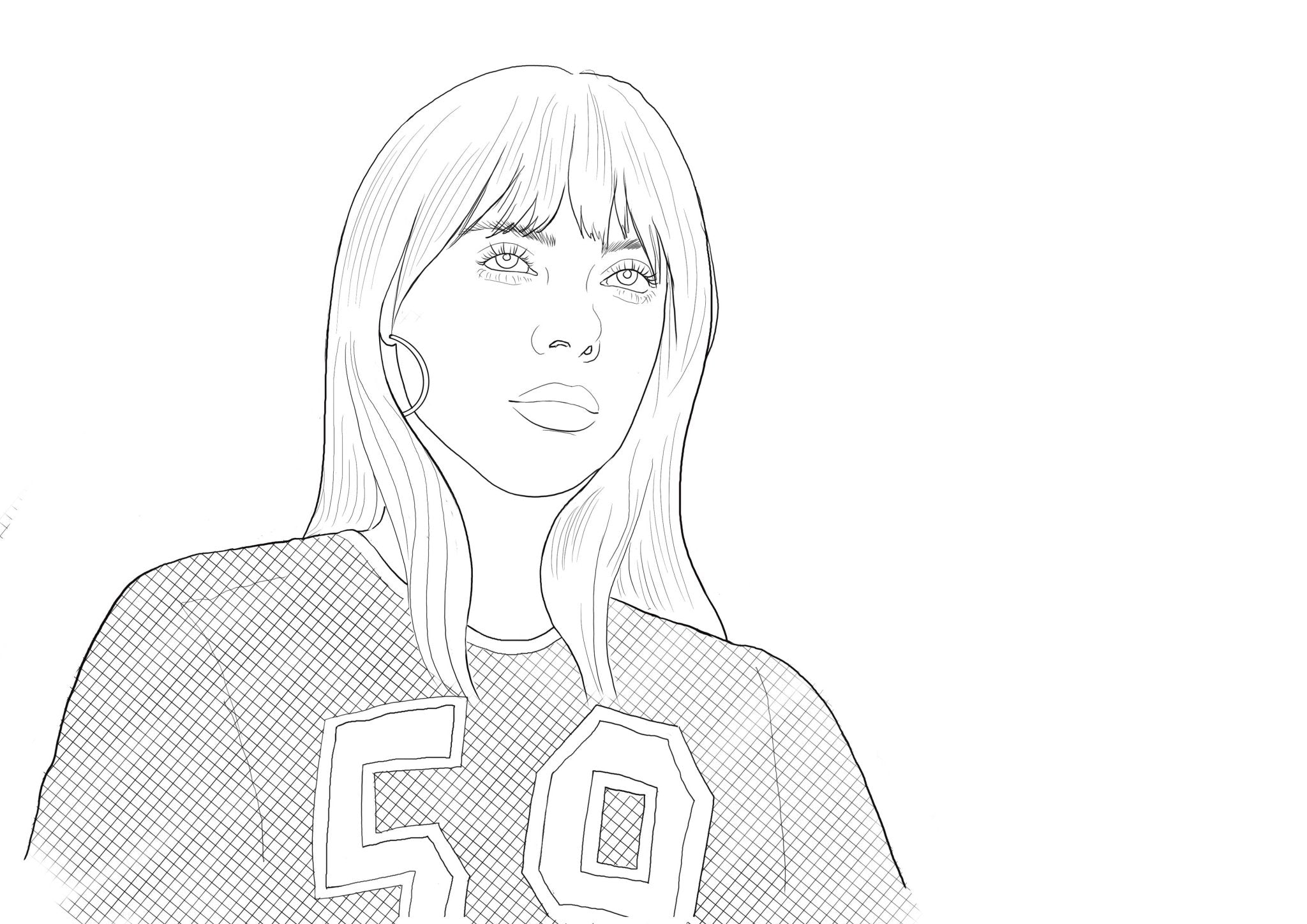 Colour Me Good Billie Eilish Coloring Book - bubblegum market
